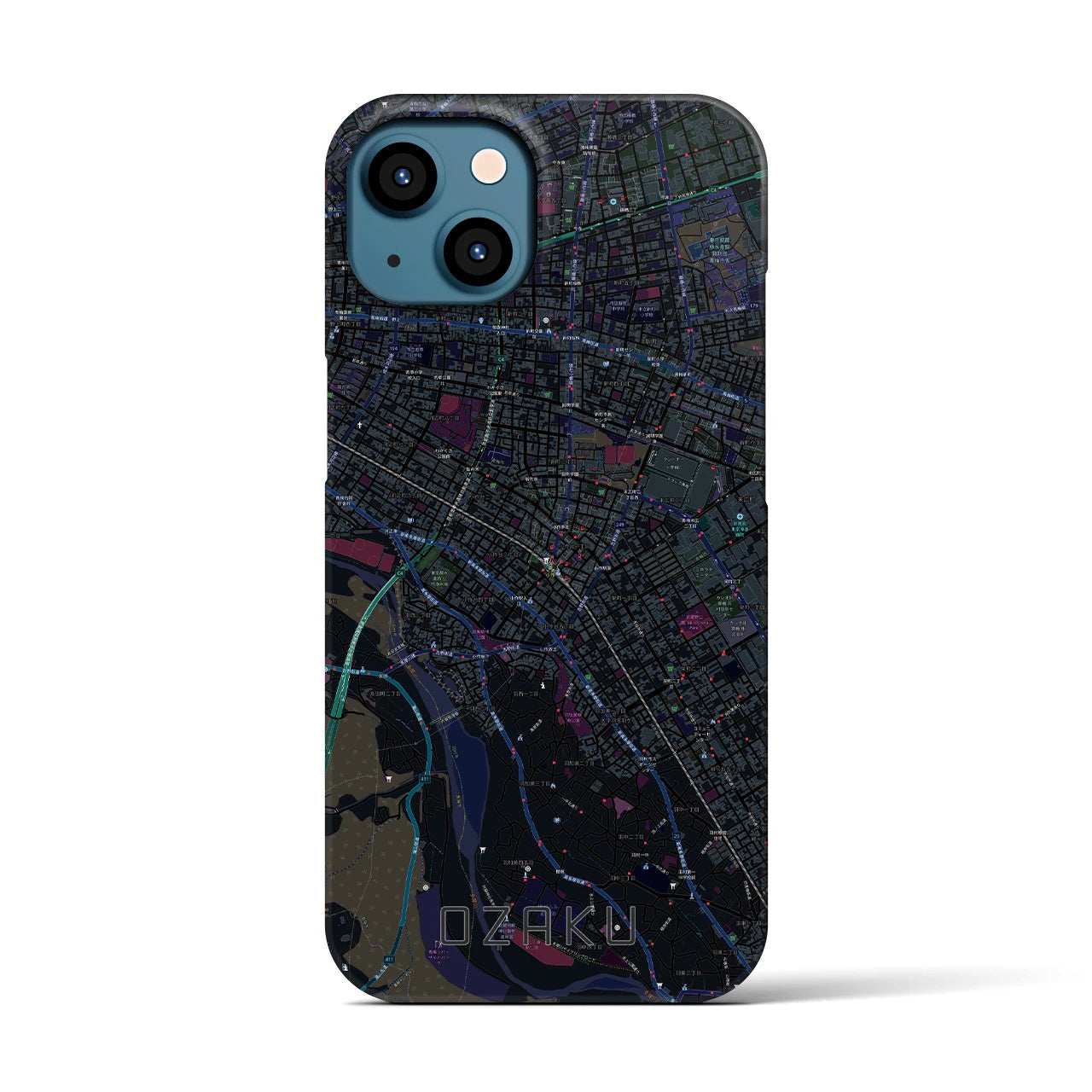 【小作(東京都)】地図柄iPhoneケース(バックカバータイプ)