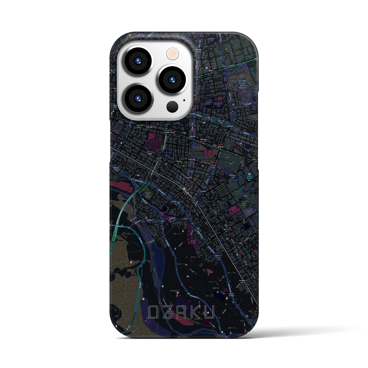【小作(東京都)】地図柄iPhoneケース(バックカバータイプ)