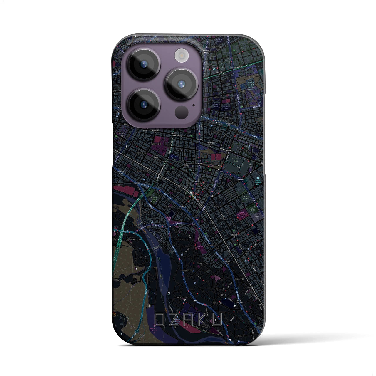 【小作(東京都)】地図柄iPhoneケース(バックカバータイプ)