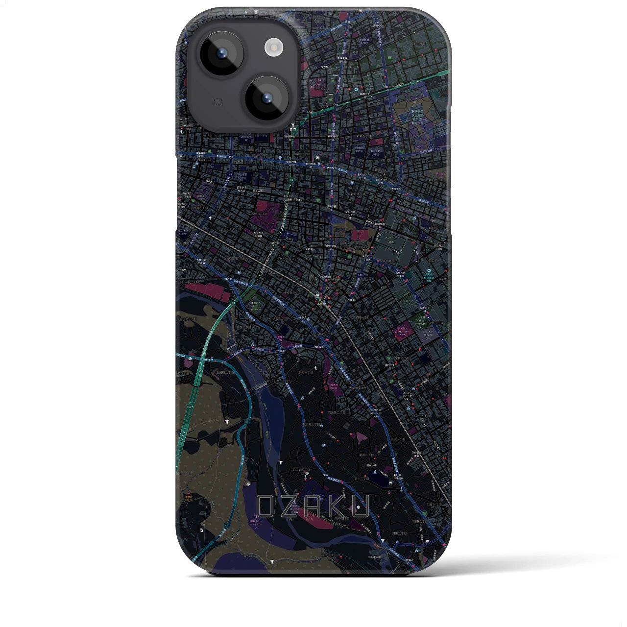【小作(東京都)】地図柄iPhoneケース(バックカバータイプ)