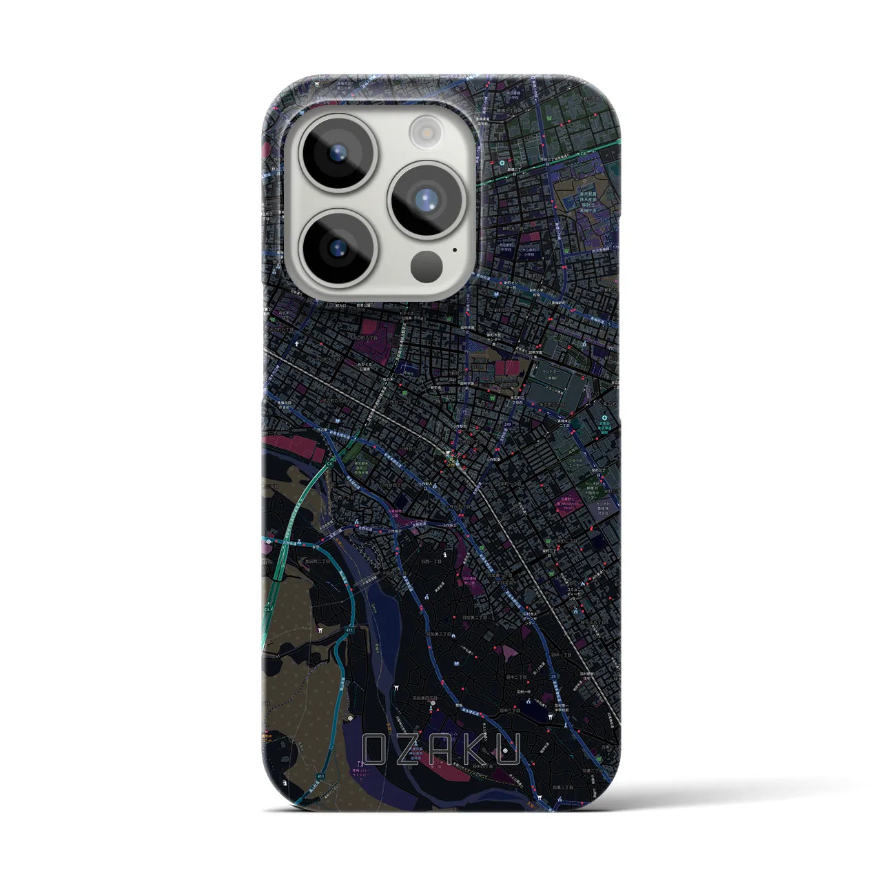 【小作(東京都)】地図柄iPhoneケース(バックカバータイプ)