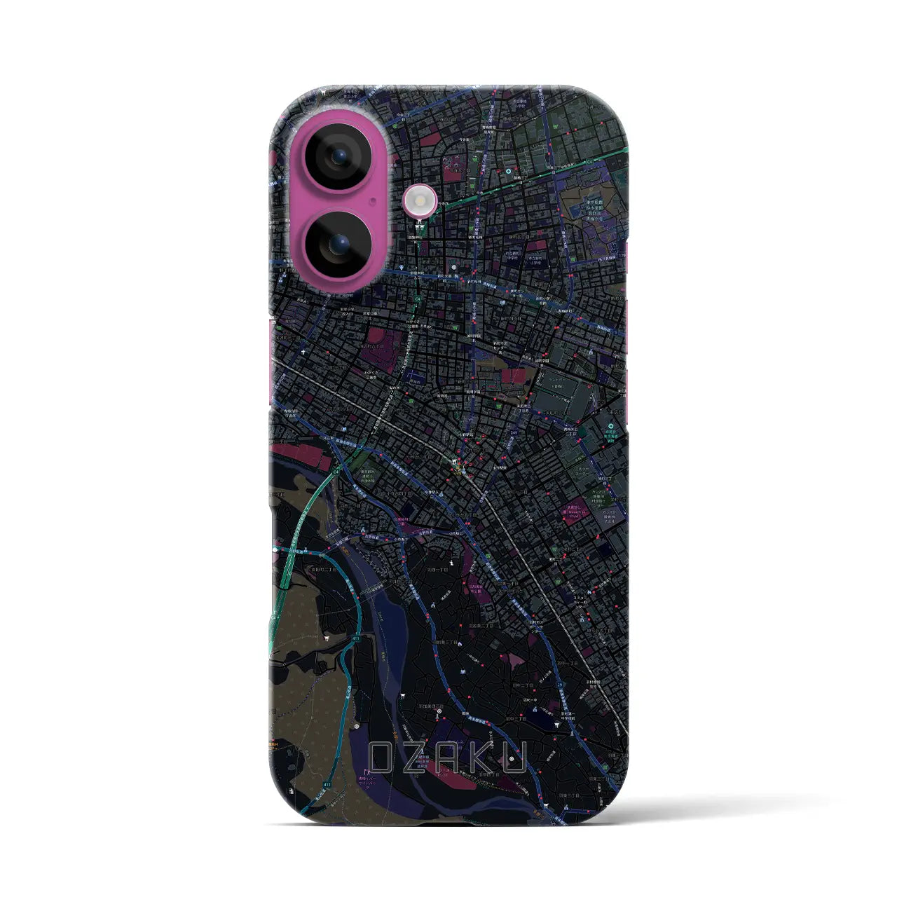【小作(東京都)】地図柄iPhoneケース(バックカバータイプ)