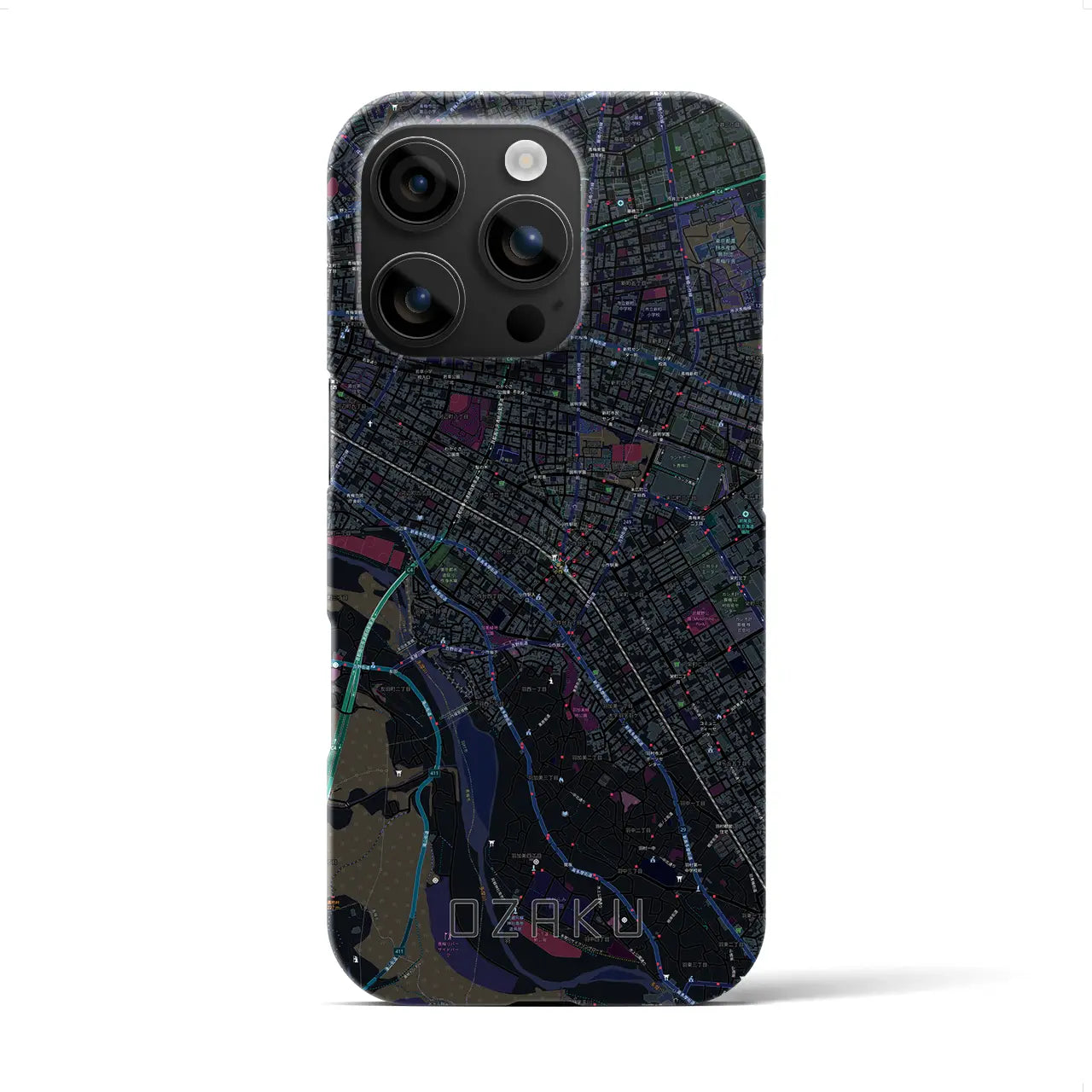 【小作(東京都)】地図柄iPhoneケース(バックカバータイプ)