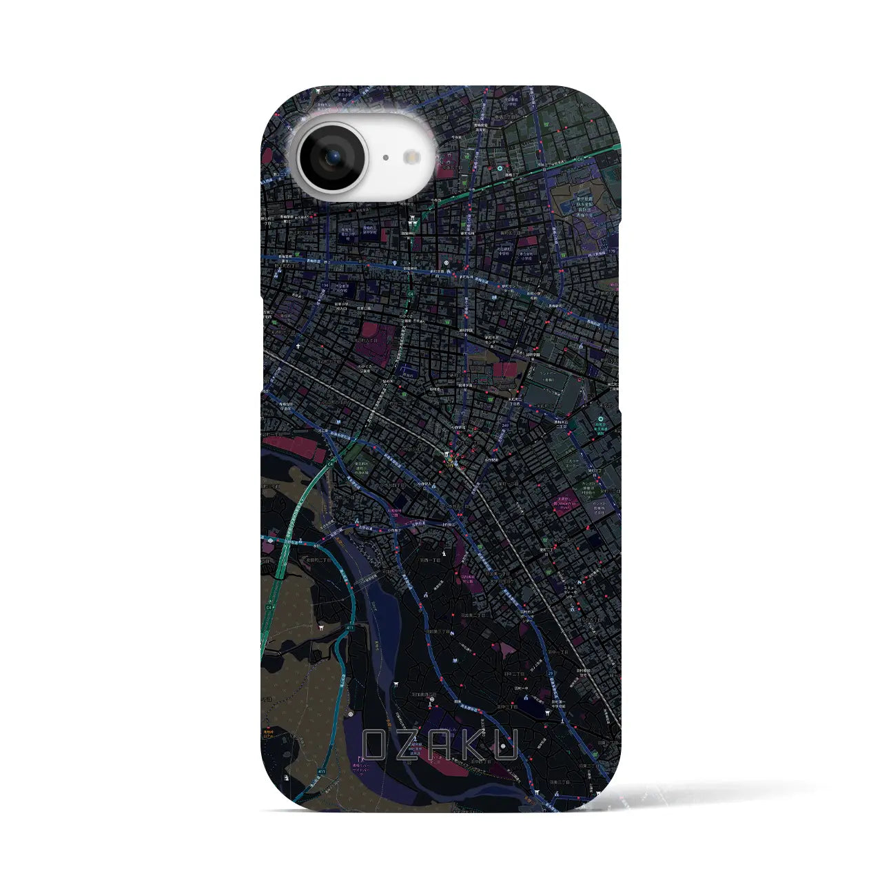 【小作(東京都)】地図柄iPhoneケース(バックカバータイプ)