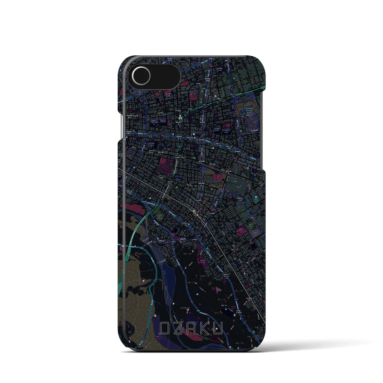 【小作(東京都)】地図柄iPhoneケース(バックカバータイプ)