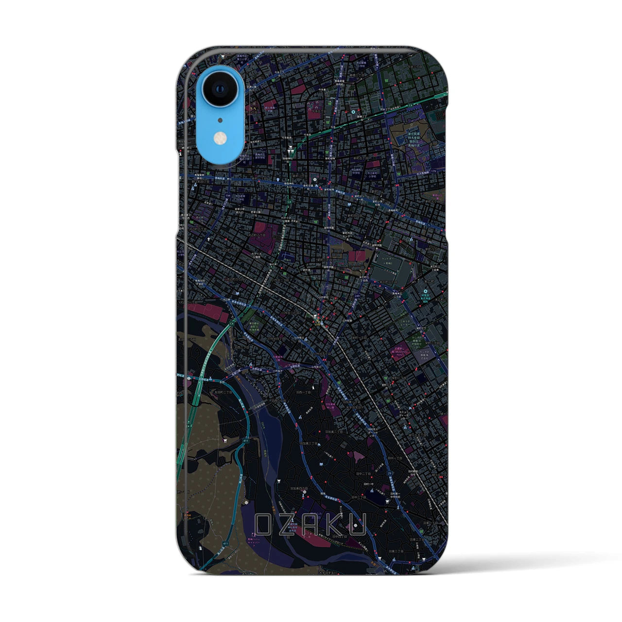 【小作(東京都)】地図柄iPhoneケース(バックカバータイプ)