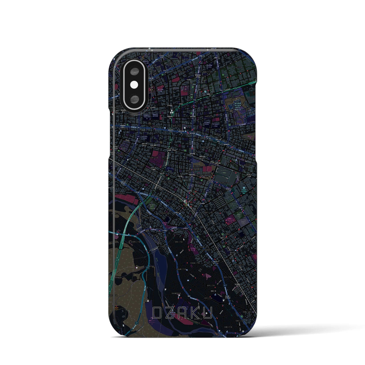 【小作(東京都)】地図柄iPhoneケース(バックカバータイプ)