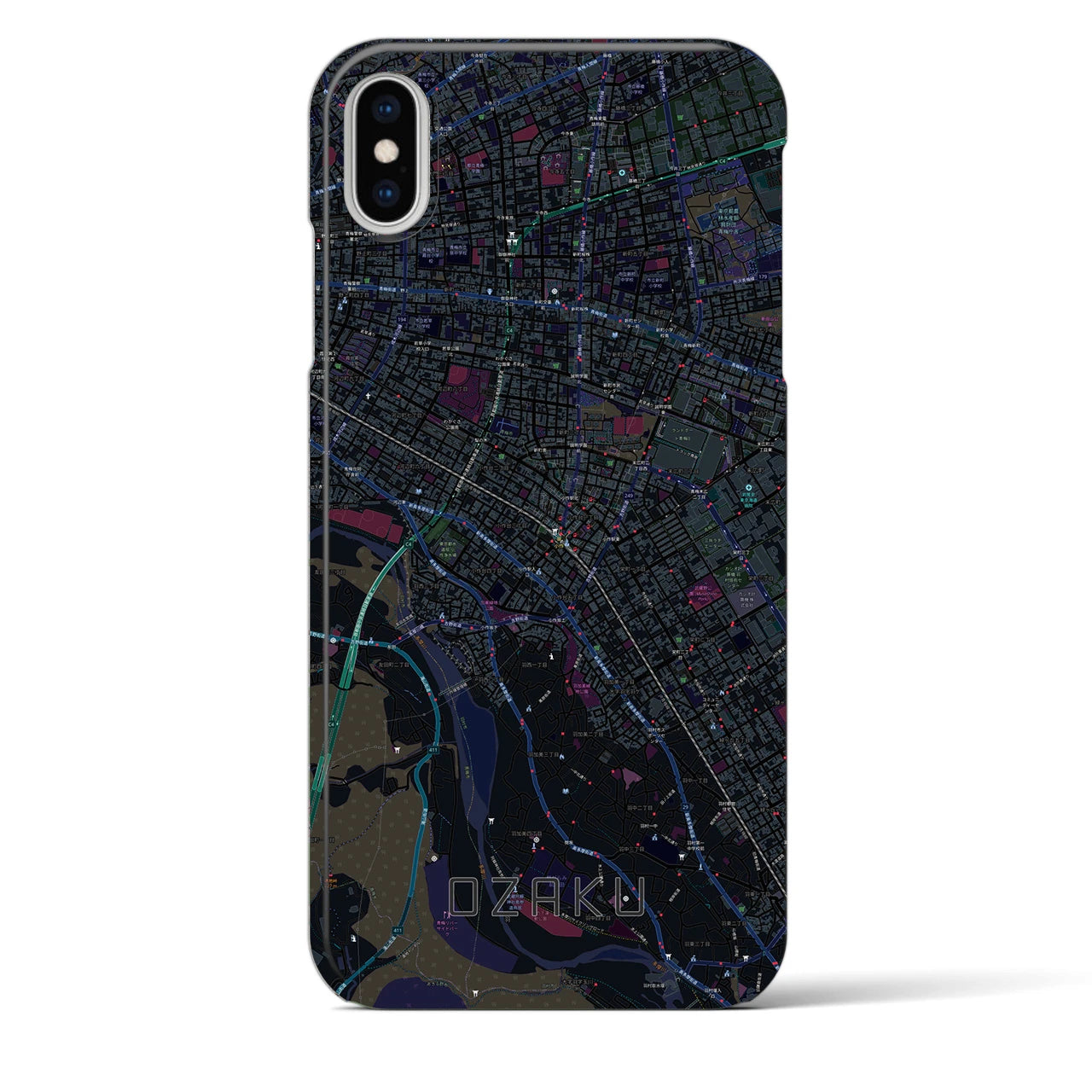 【小作(東京都)】地図柄iPhoneケース(バックカバータイプ)