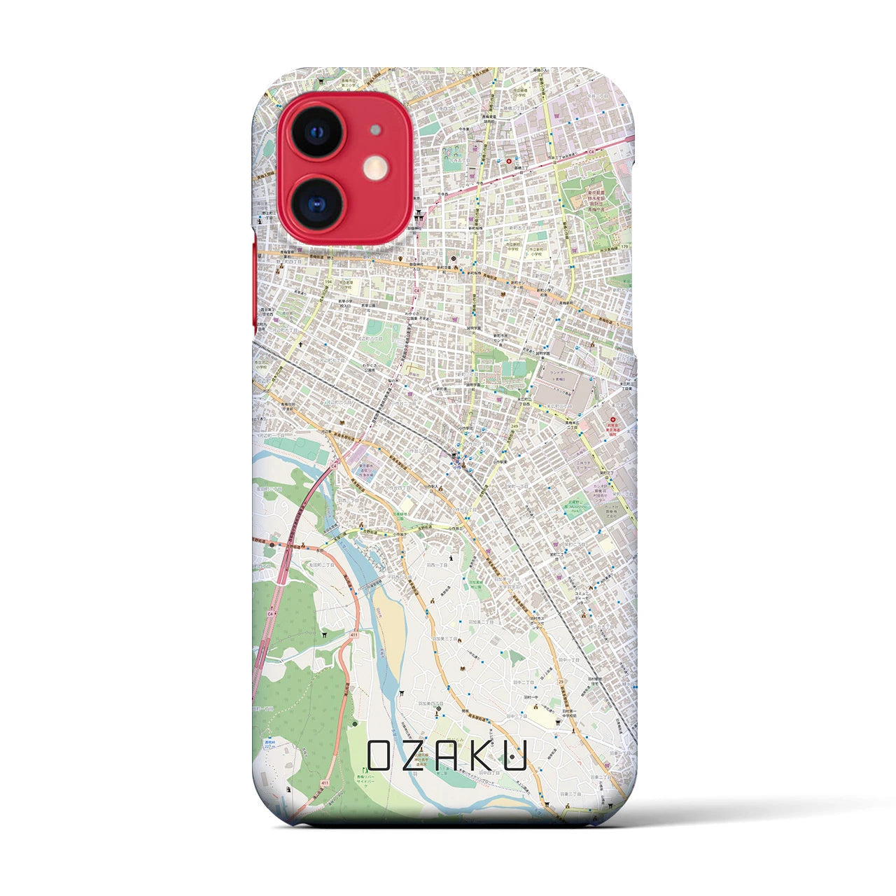 【小作(東京都)】地図柄iPhoneケース(バックカバータイプ)