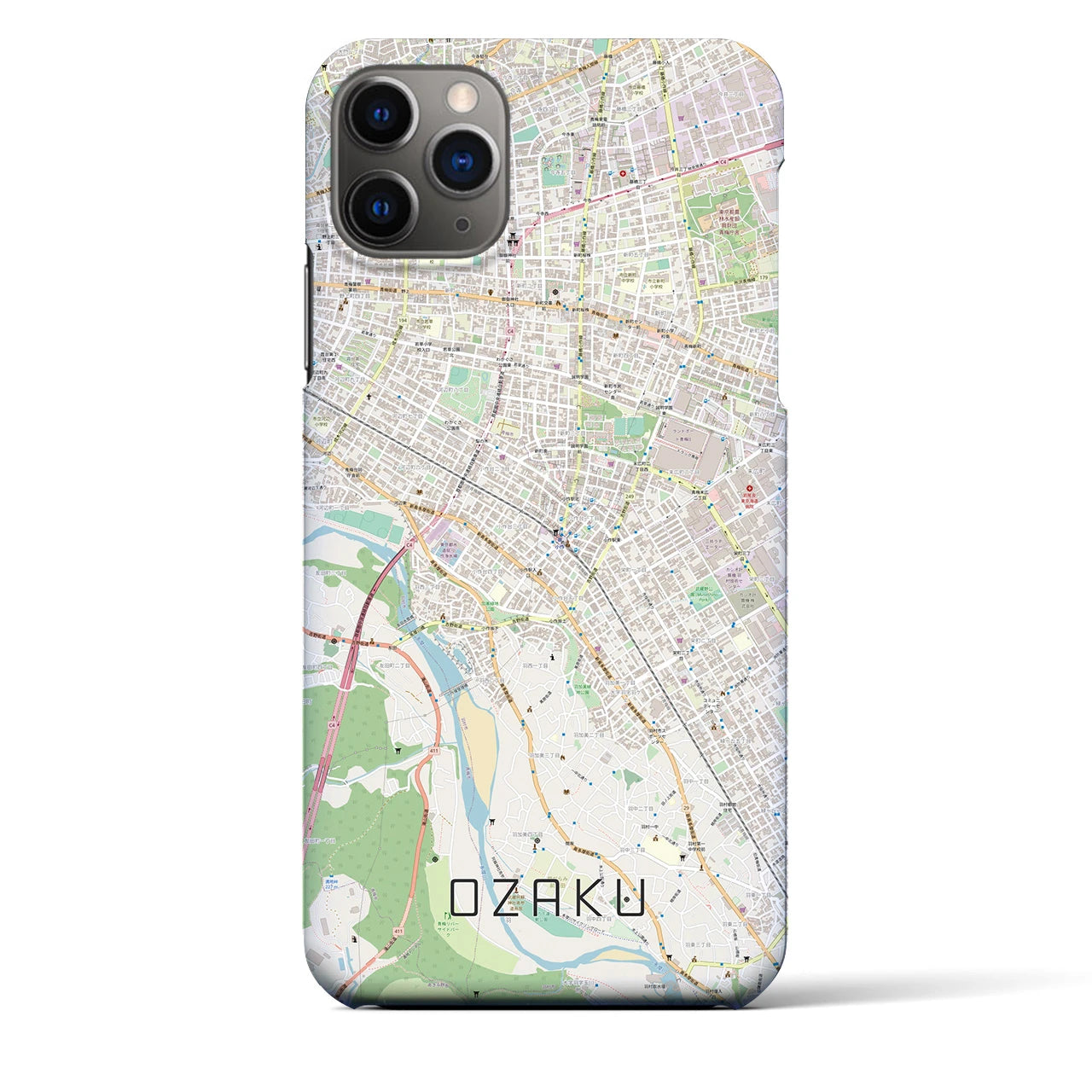 【小作(東京都)】地図柄iPhoneケース(バックカバータイプ)