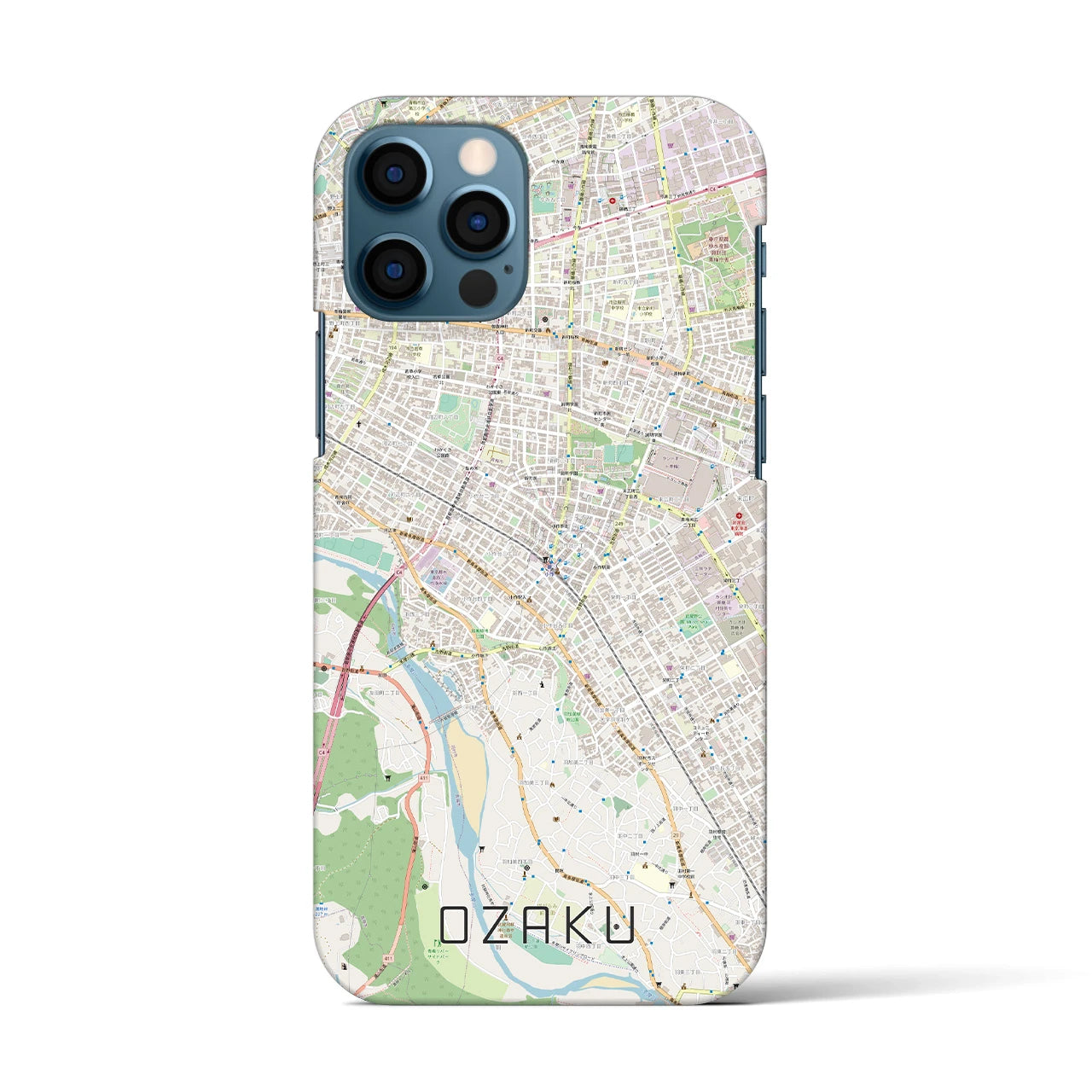 【小作(東京都)】地図柄iPhoneケース(バックカバータイプ)