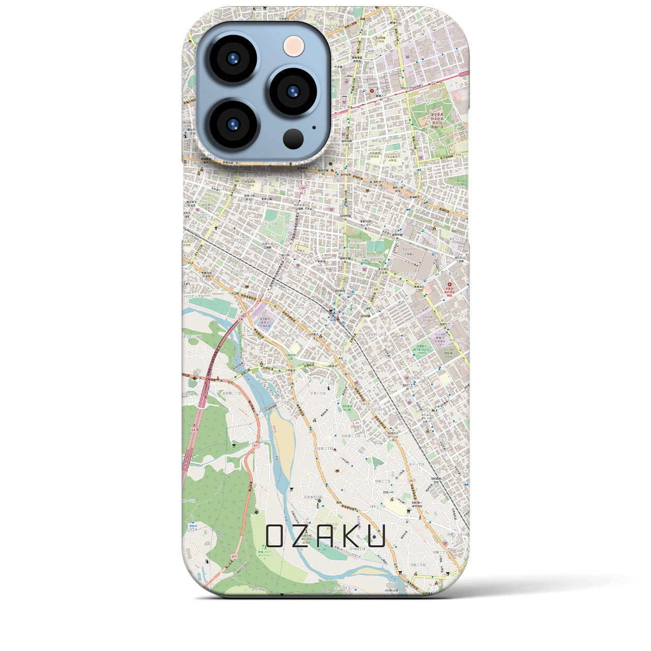 【小作(東京都)】地図柄iPhoneケース(バックカバータイプ)