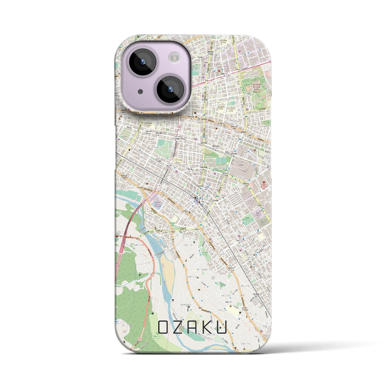 【小作(東京都)】地図柄iPhoneケース(バックカバータイプ)