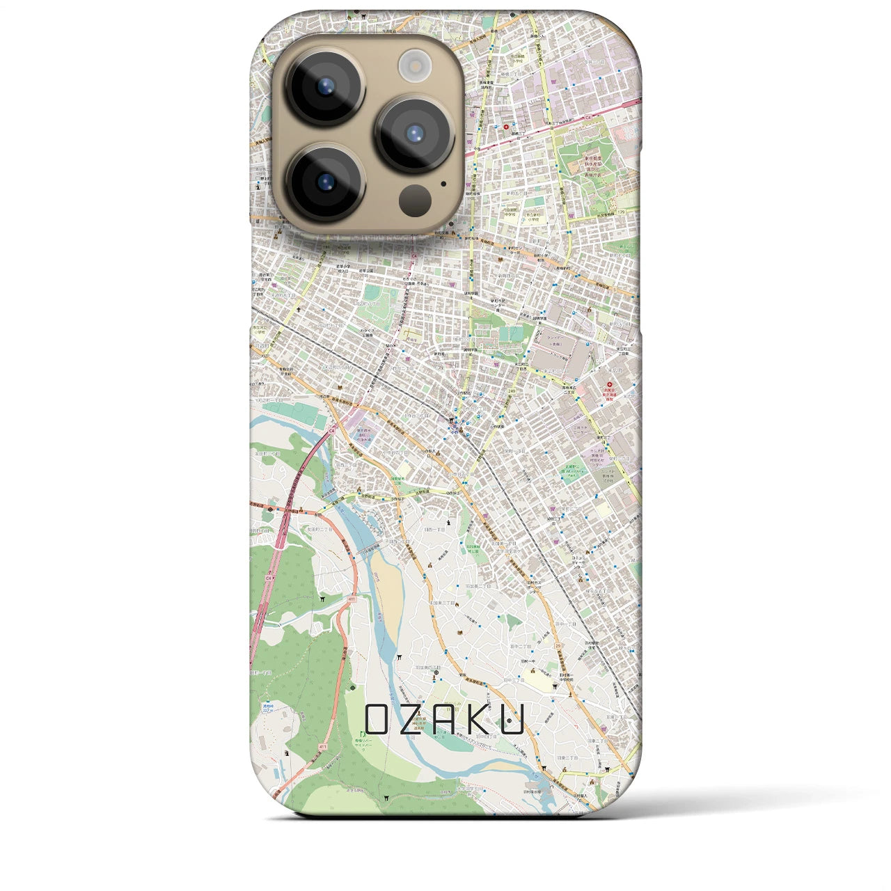 【小作(東京都)】地図柄iPhoneケース(バックカバータイプ)