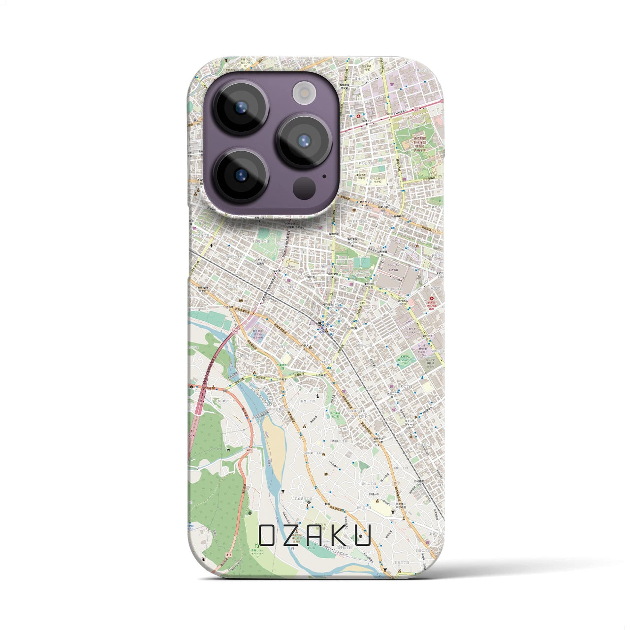 【小作(東京都)】地図柄iPhoneケース(バックカバータイプ)