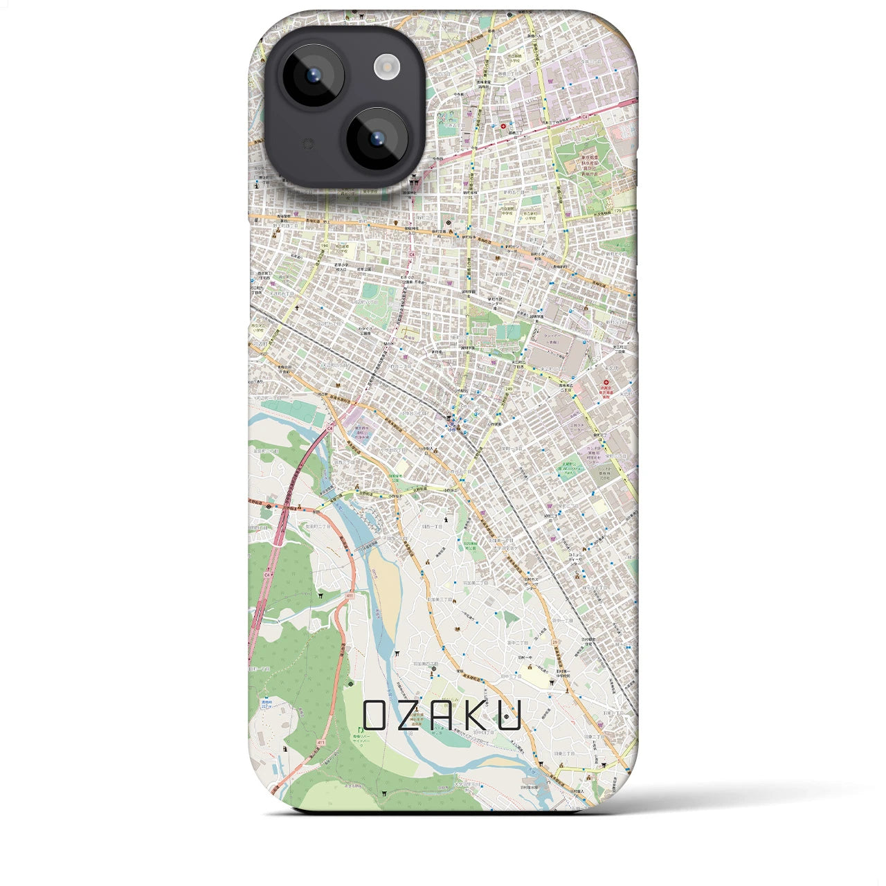 【小作(東京都)】地図柄iPhoneケース(バックカバータイプ)