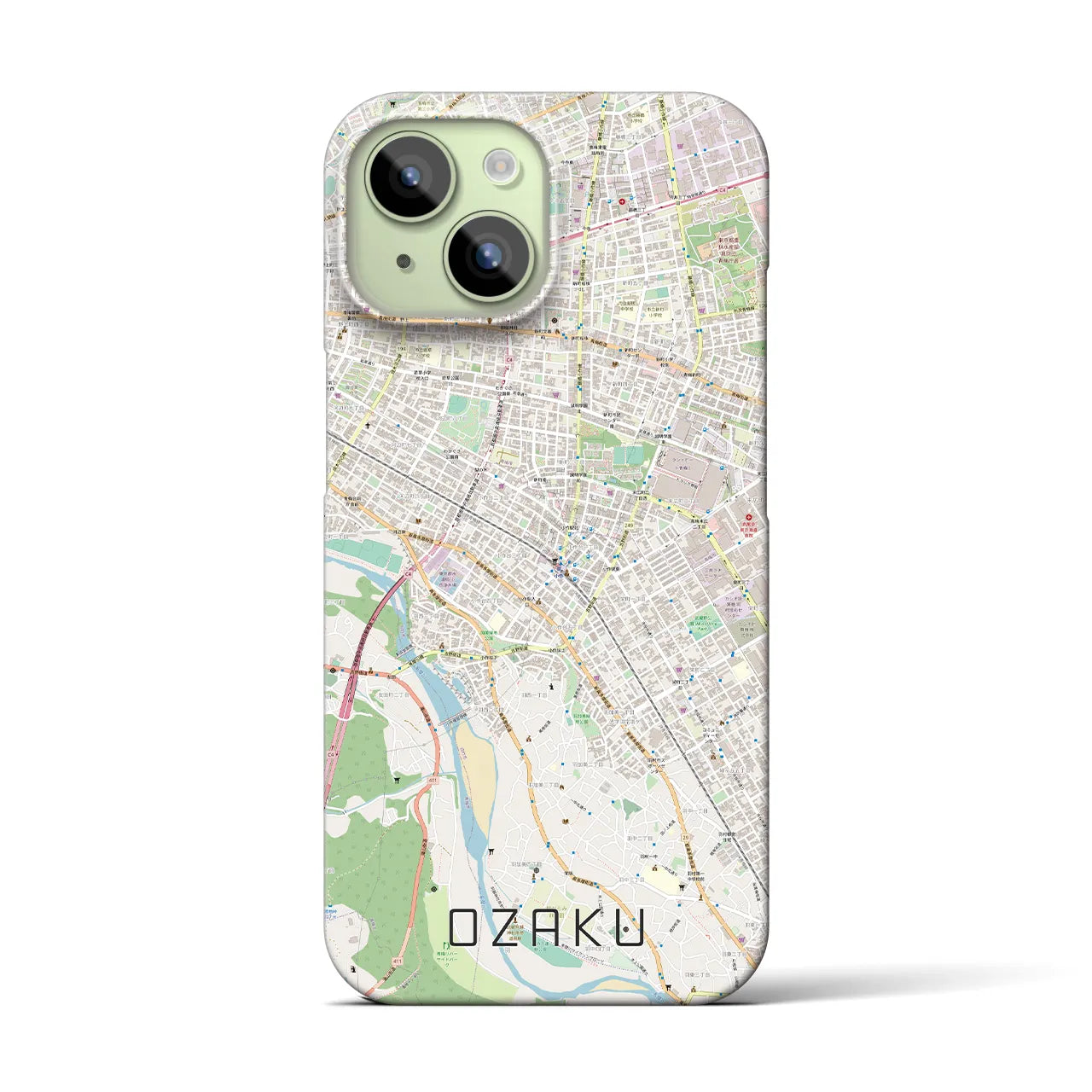 【小作(東京都)】地図柄iPhoneケース(バックカバータイプ)