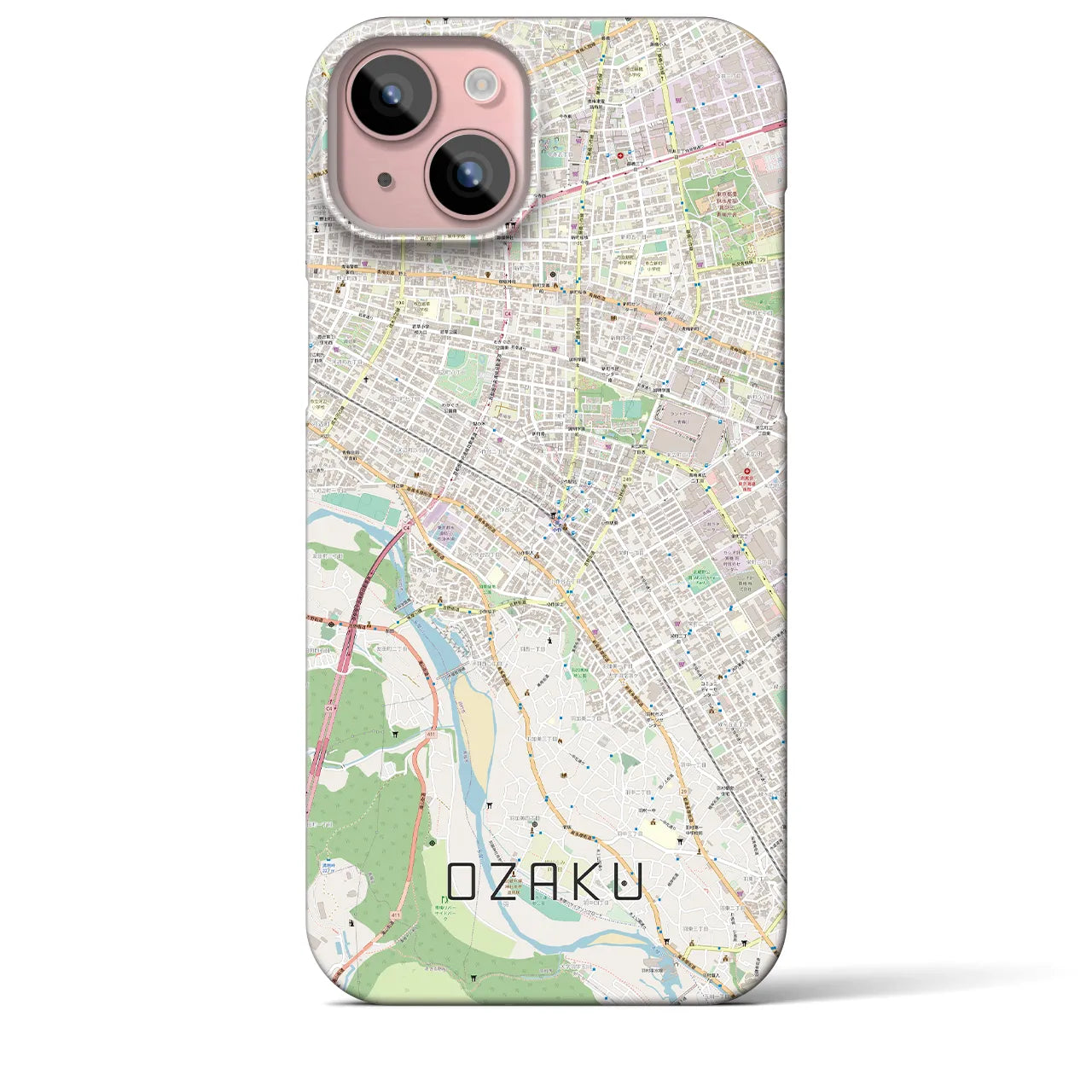 【小作(東京都)】地図柄iPhoneケース(バックカバータイプ)