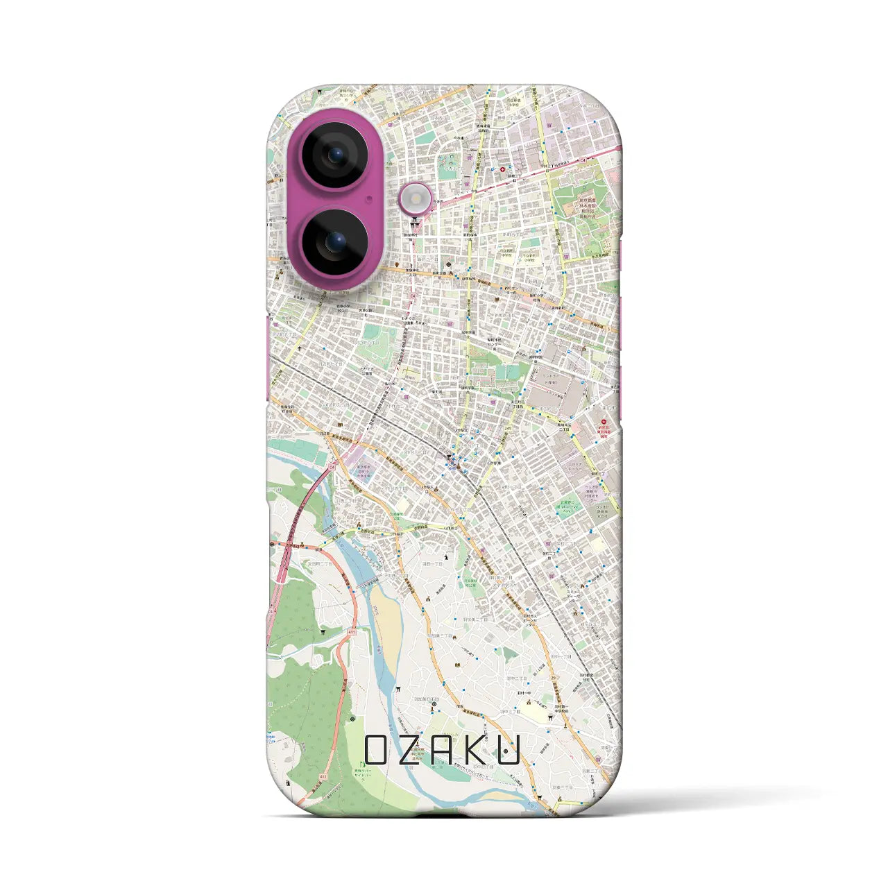 【小作(東京都)】地図柄iPhoneケース(バックカバータイプ)