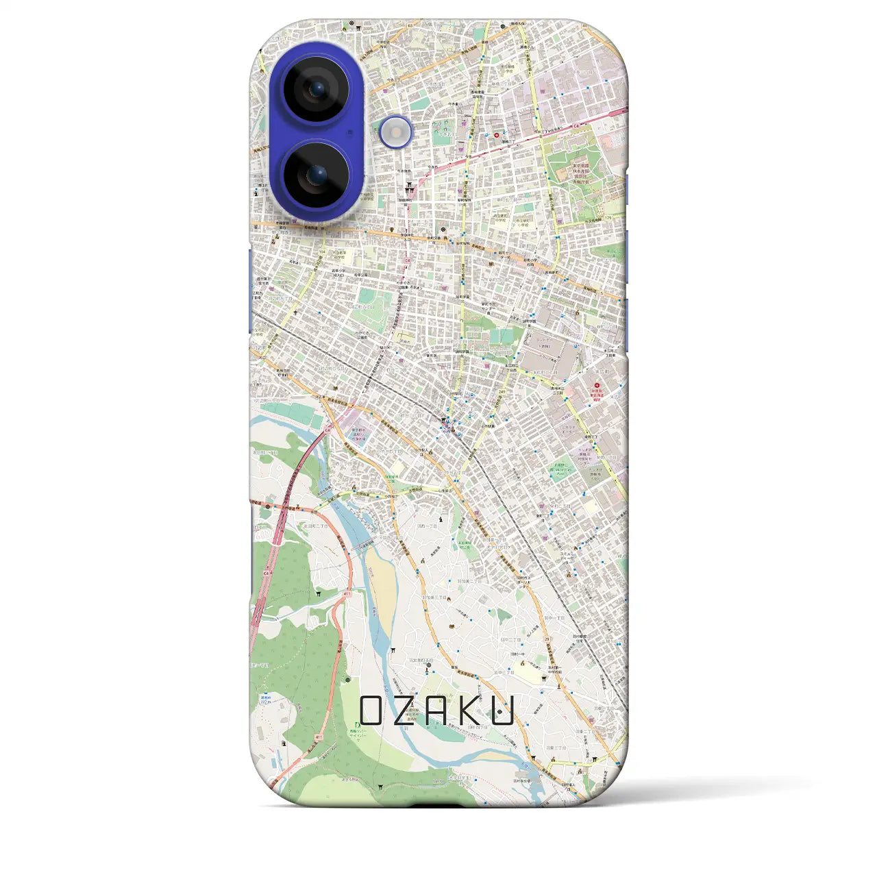 【小作(東京都)】地図柄iPhoneケース(バックカバータイプ)ナチュラル・iPhone 16 Pro Max 用