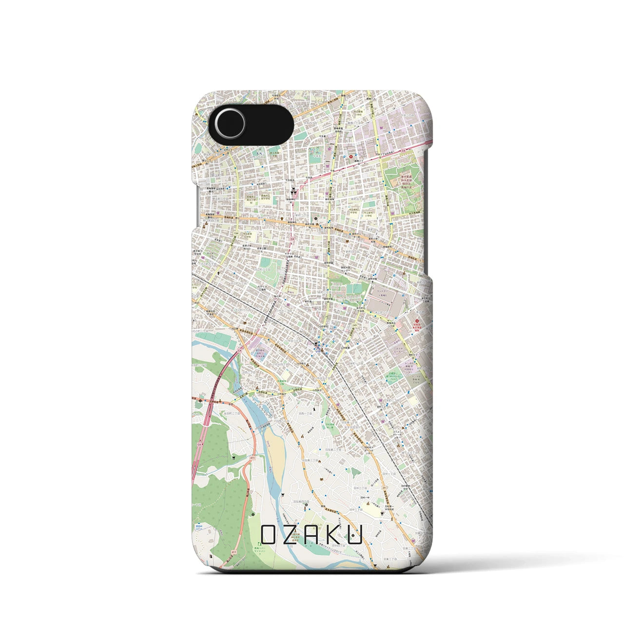 【小作(東京都)】地図柄iPhoneケース(バックカバータイプ)