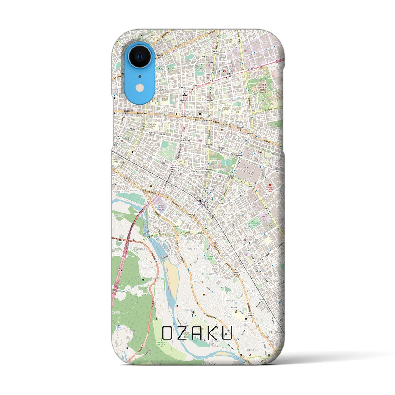 【小作(東京都)】地図柄iPhoneケース(バックカバータイプ)