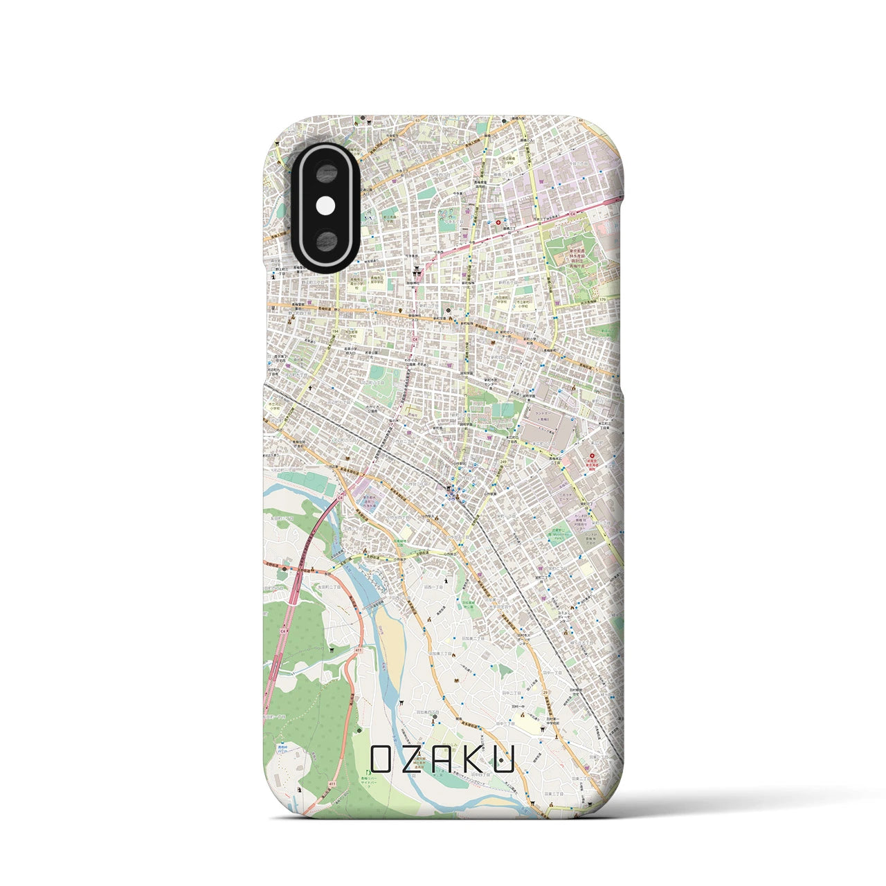 【小作(東京都)】地図柄iPhoneケース(バックカバータイプ)