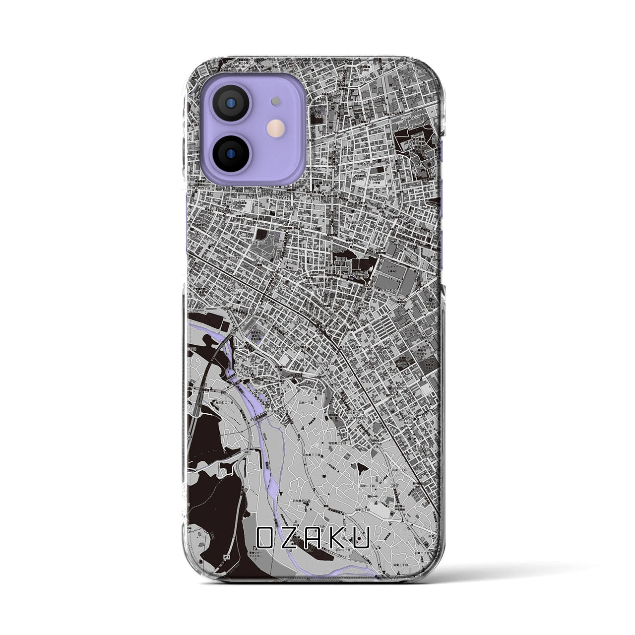 【小作(東京都)】地図柄iPhoneケース(クリアタイプ)