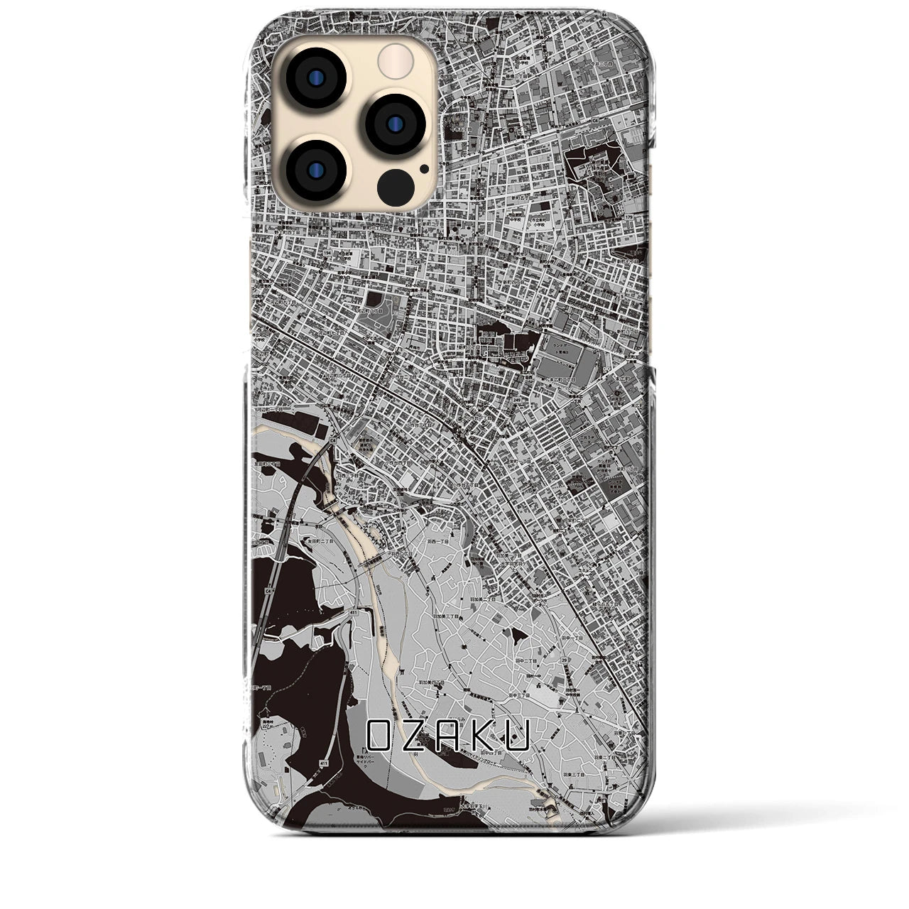 【小作(東京都)】地図柄iPhoneケース(クリアタイプ)