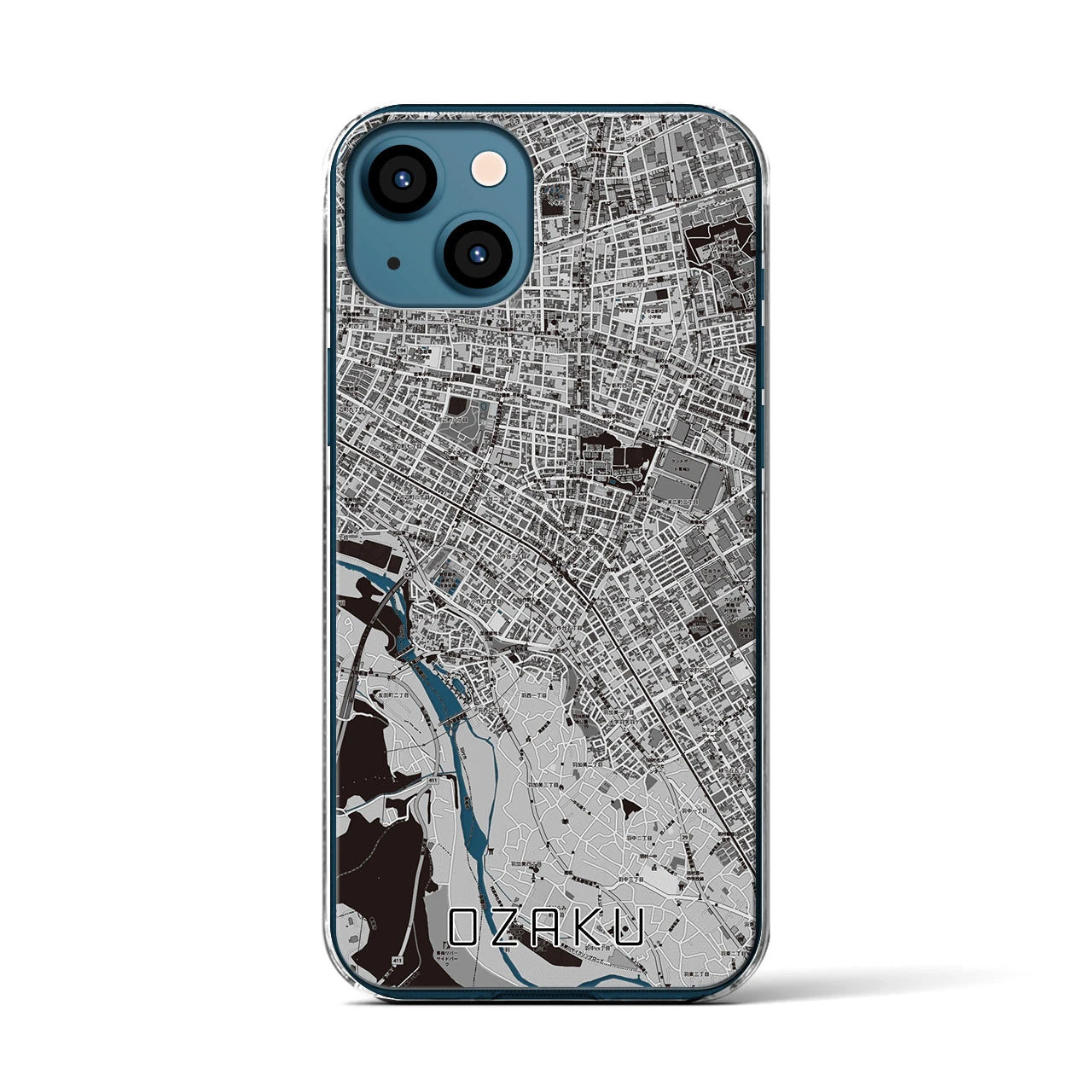 【小作(東京都)】地図柄iPhoneケース(クリアタイプ)