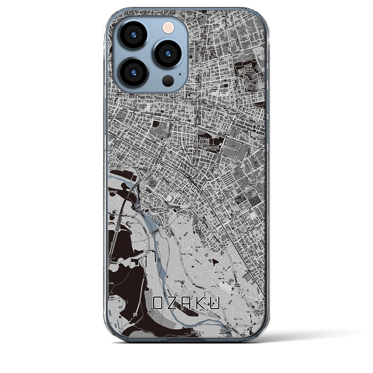 【小作(東京都)】地図柄iPhoneケース(クリアタイプ)