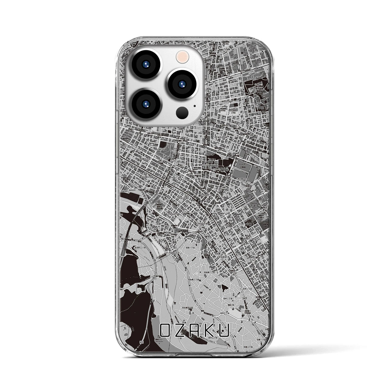 【小作(東京都)】地図柄iPhoneケース(クリアタイプ)
