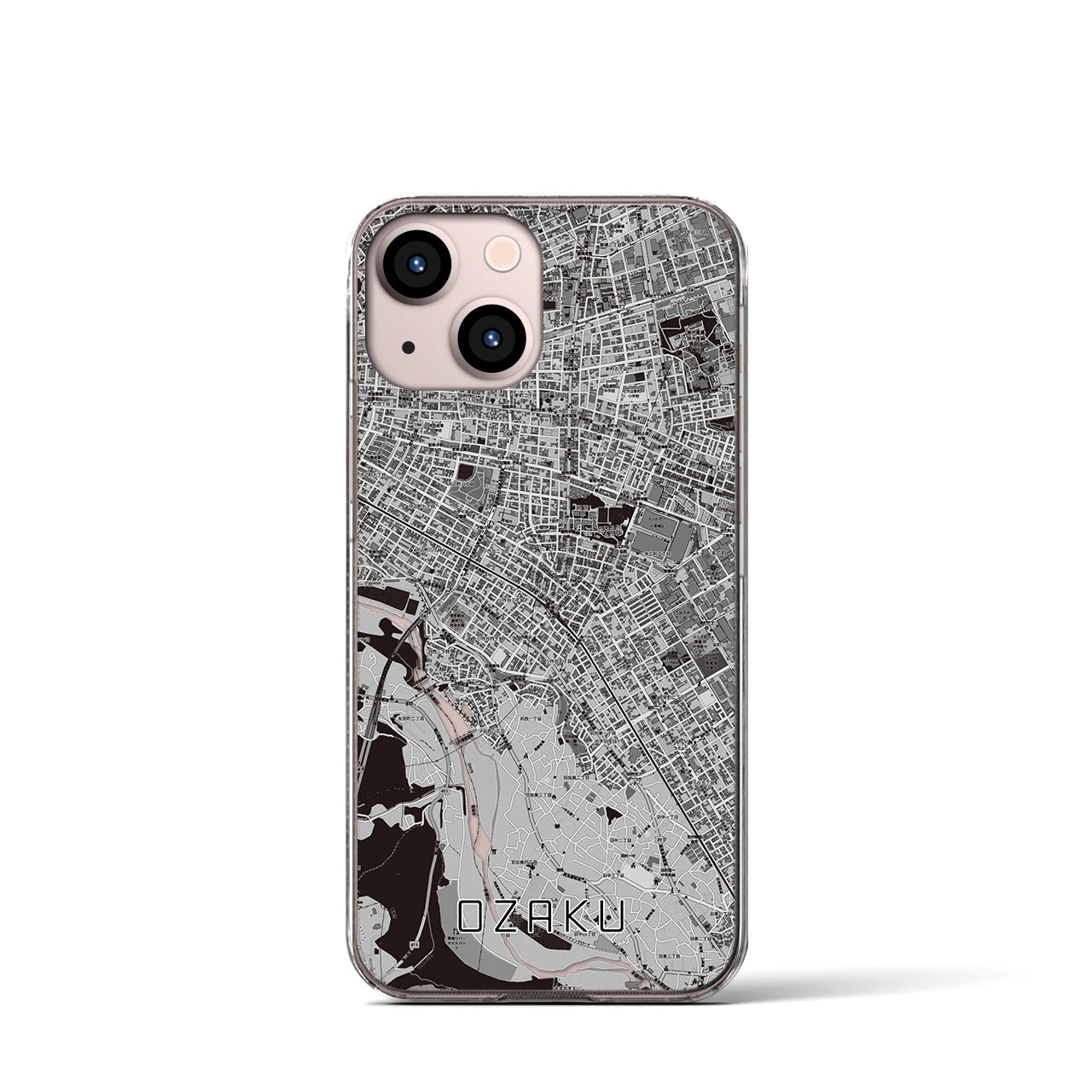 【小作(東京都)】地図柄iPhoneケース(クリアタイプ)