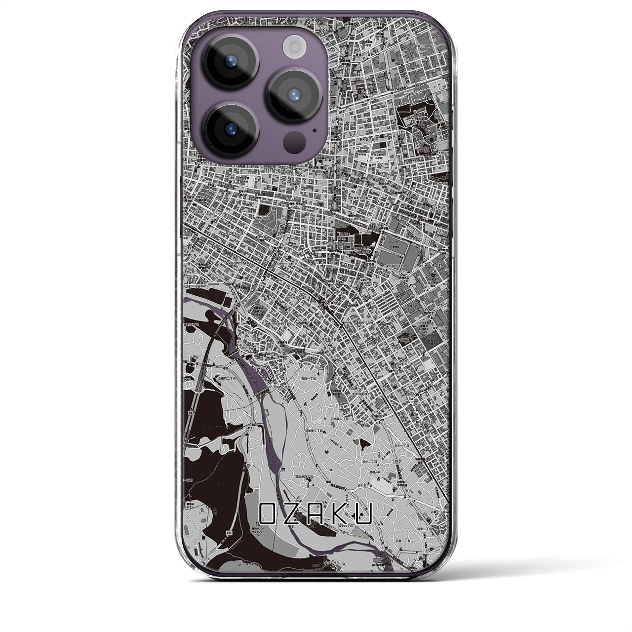 【小作(東京都)】地図柄iPhoneケース(クリアタイプ)