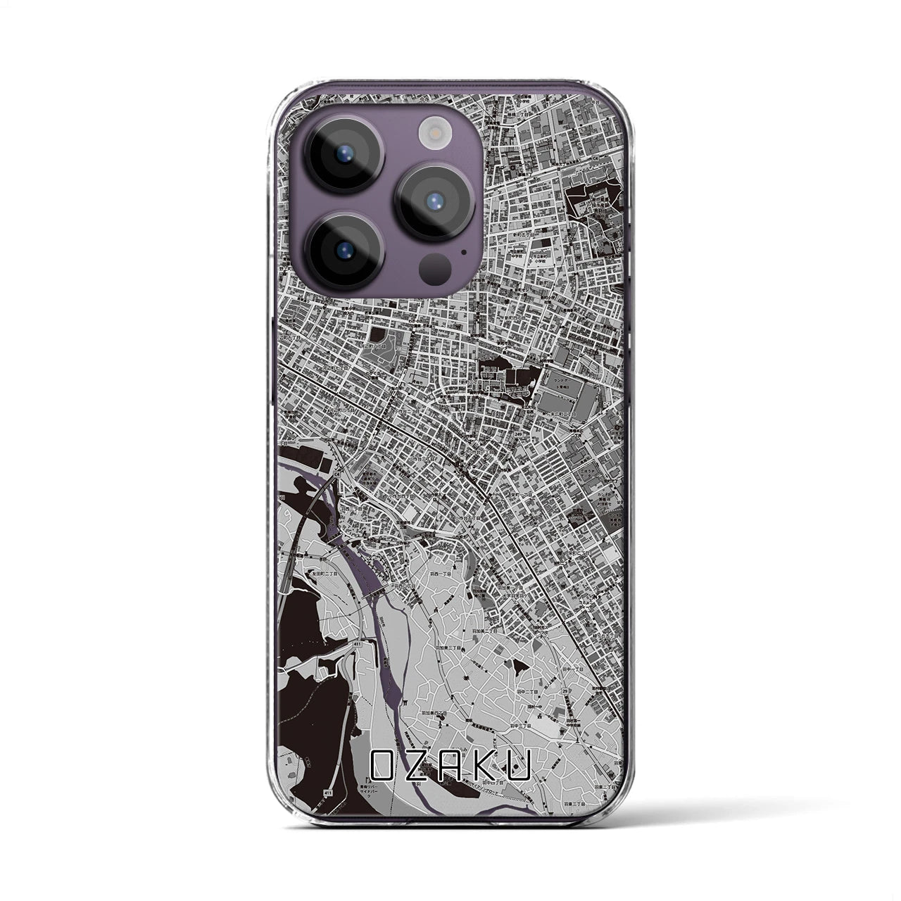 【小作(東京都)】地図柄iPhoneケース(クリアタイプ)