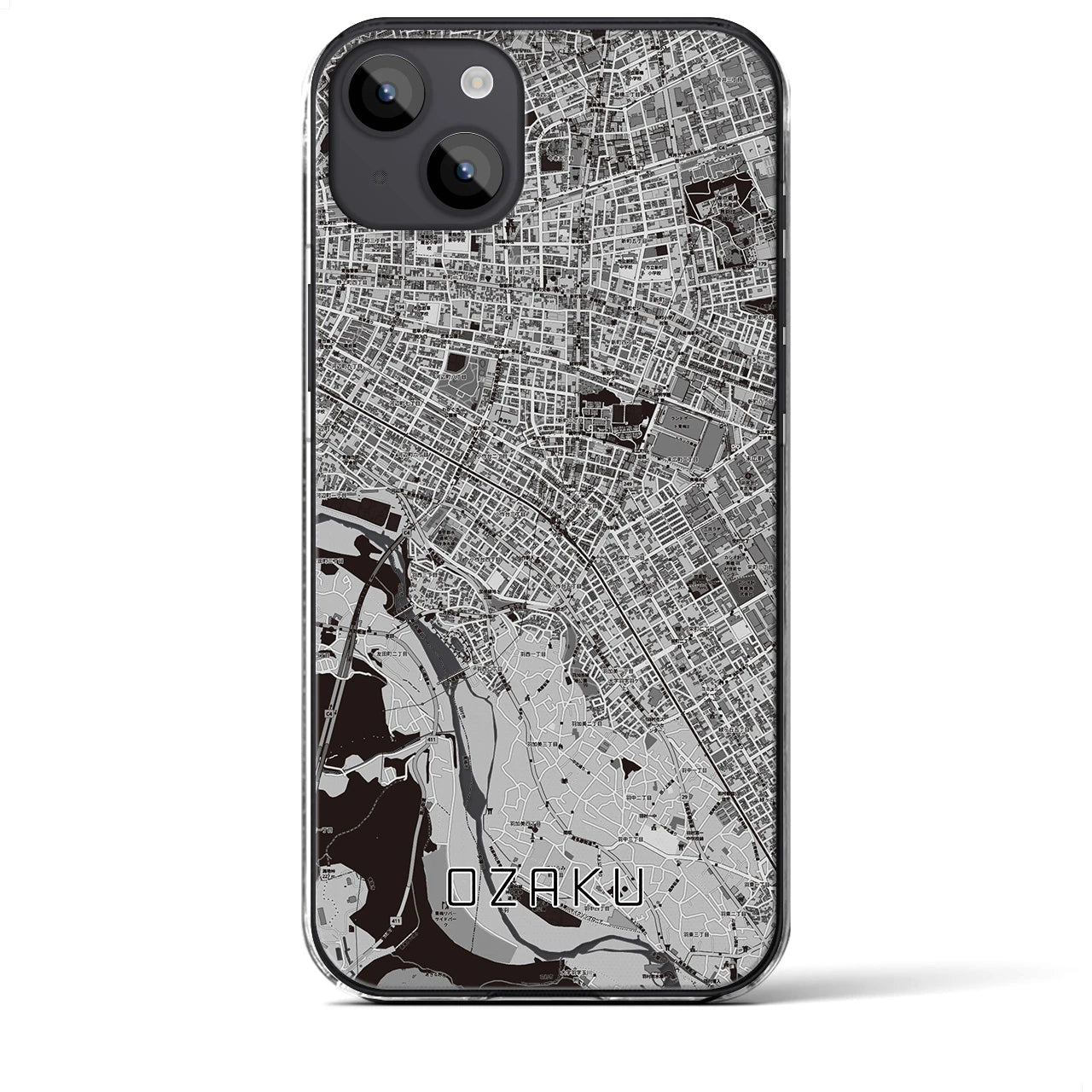 【小作(東京都)】地図柄iPhoneケース(クリアタイプ)
