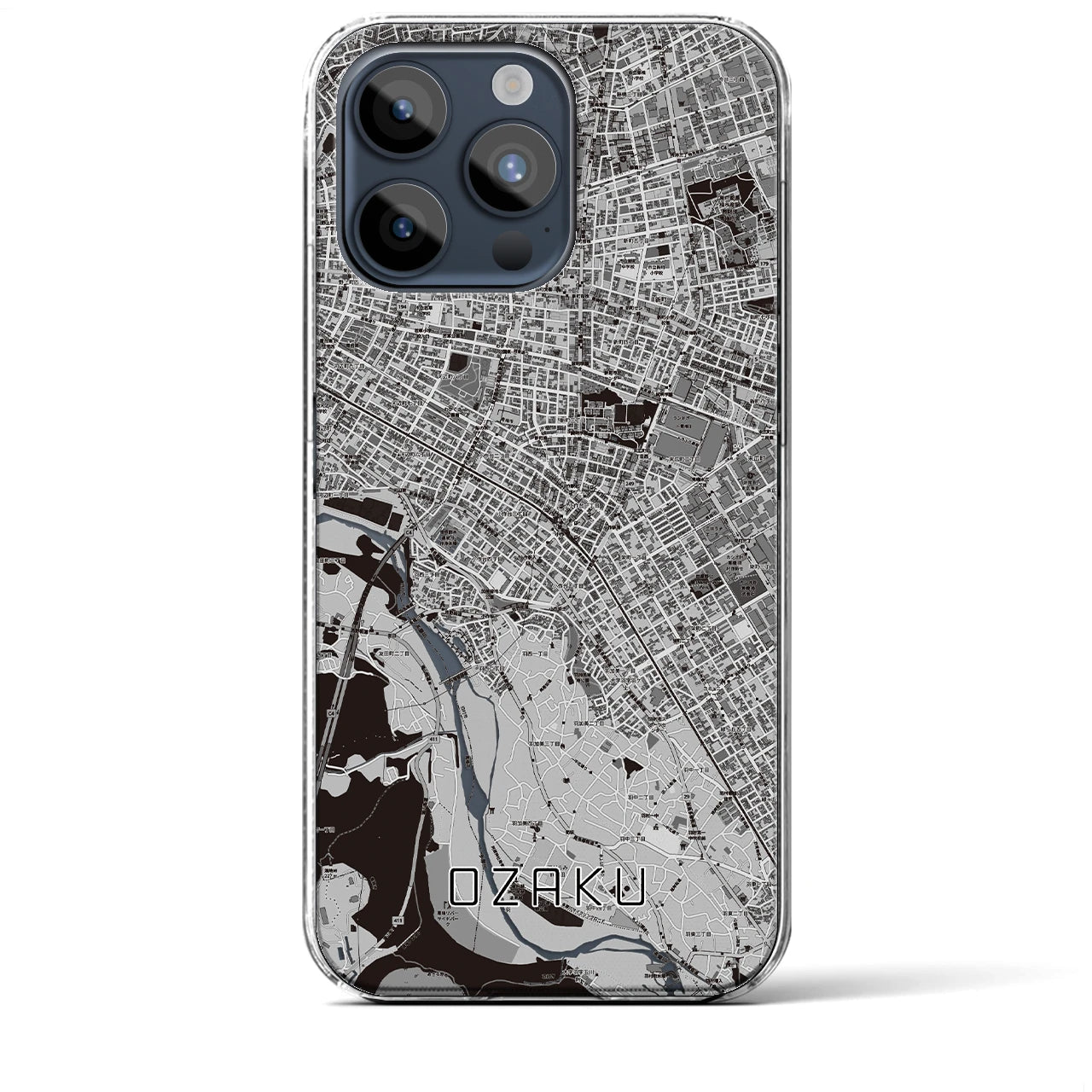 【小作(東京都)】地図柄iPhoneケース(クリアタイプ)