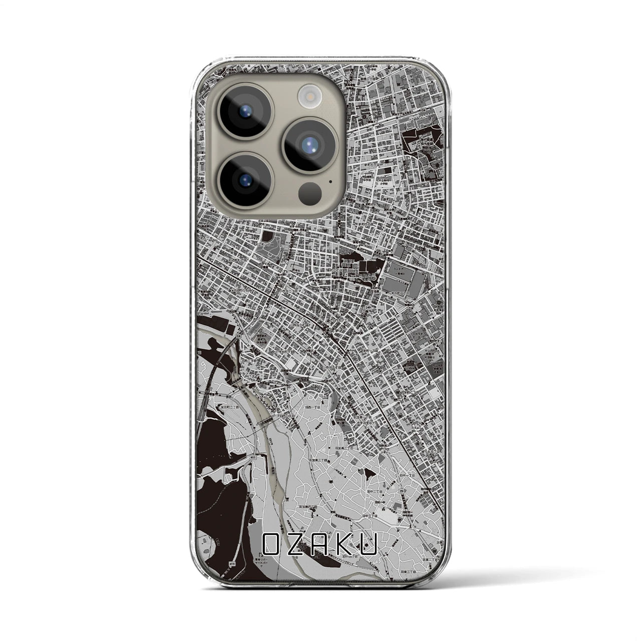 【小作(東京都)】地図柄iPhoneケース(クリアタイプ)