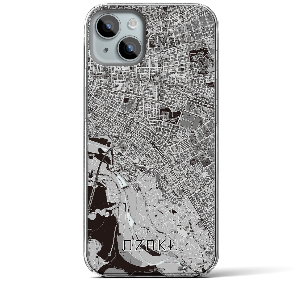 【小作(東京都)】地図柄iPhoneケース(クリアタイプ)