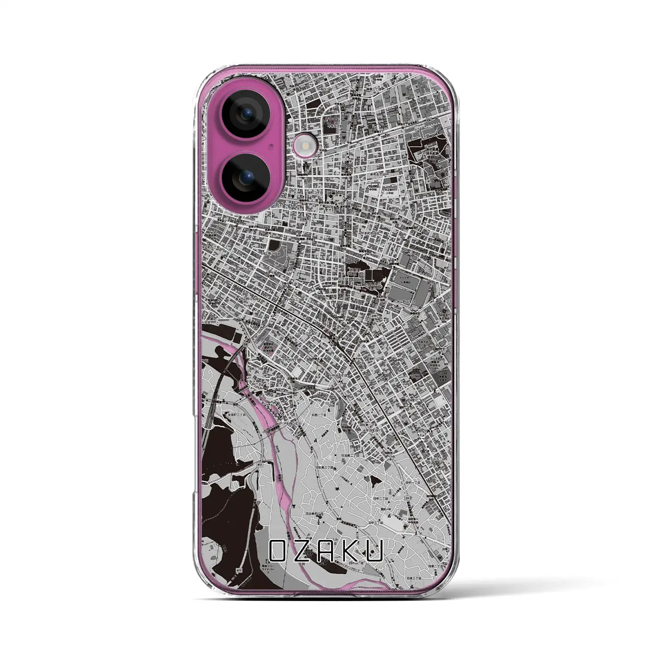 【小作(東京都)】地図柄iPhoneケース(クリアタイプ)