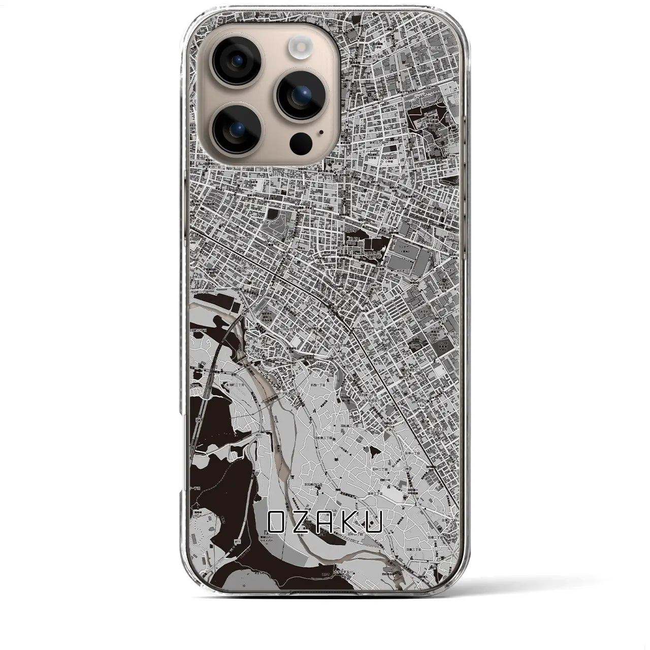 【小作(東京都)】地図柄iPhoneケース(クリアタイプ)