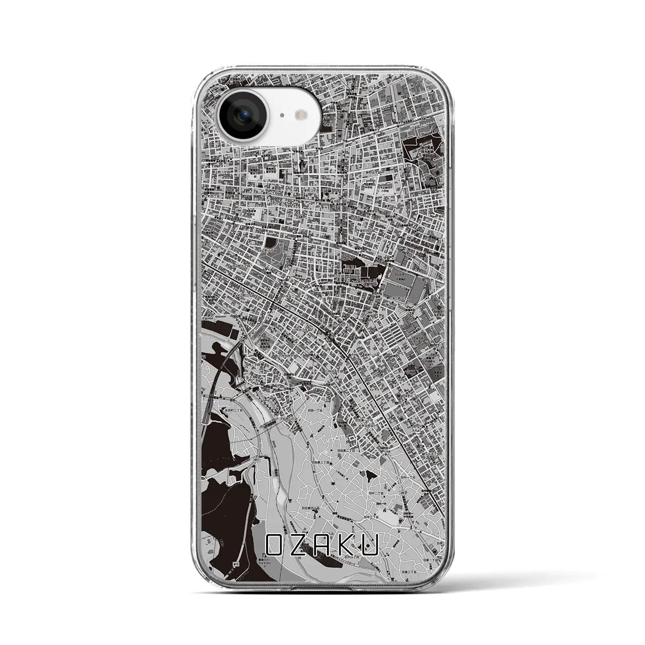 【小作(東京都)】地図柄iPhoneケース(クリアタイプ)