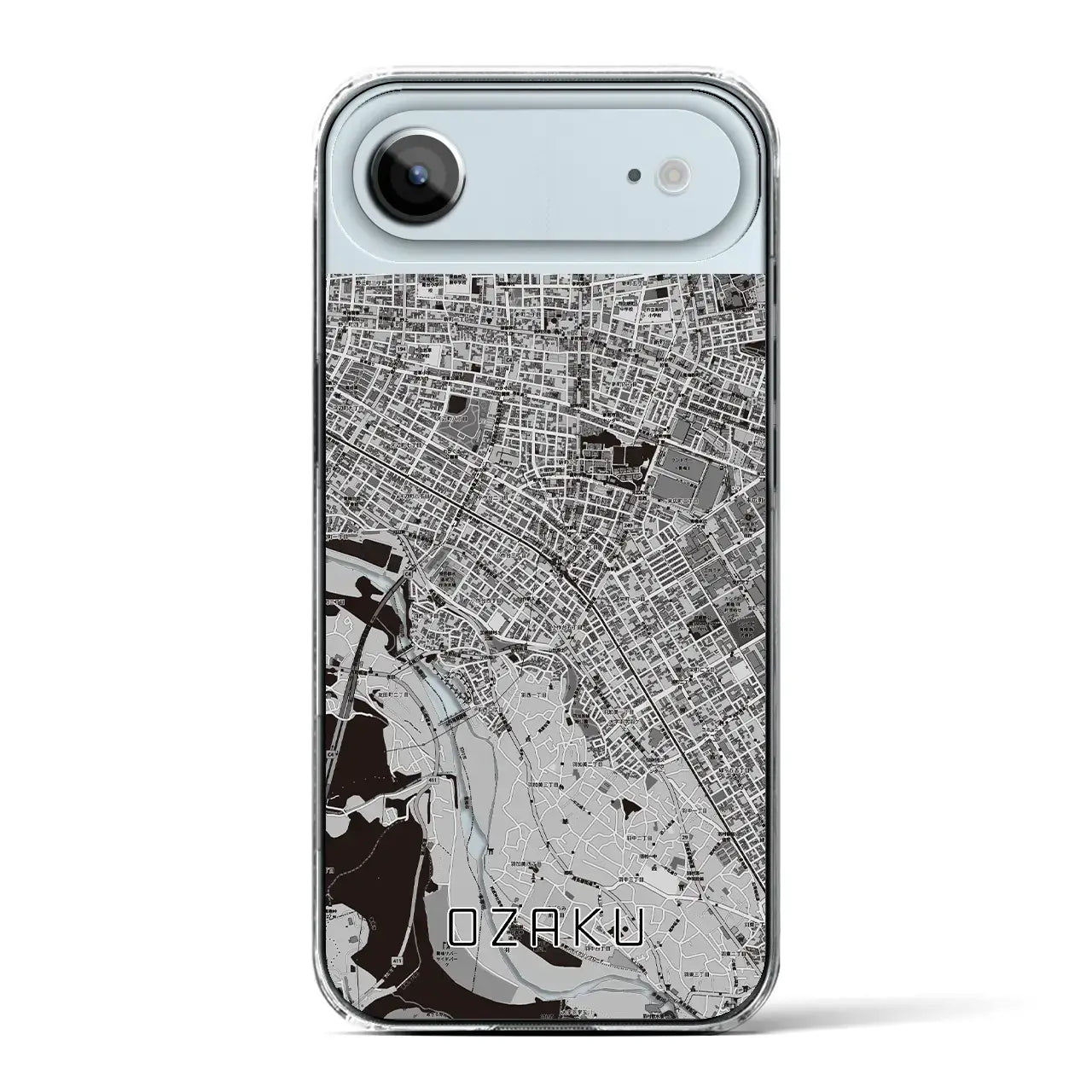 【小作(東京都)】地図柄iPhoneケース(クリアタイプ)モノトーン・iPhone 17 Pro Max 用