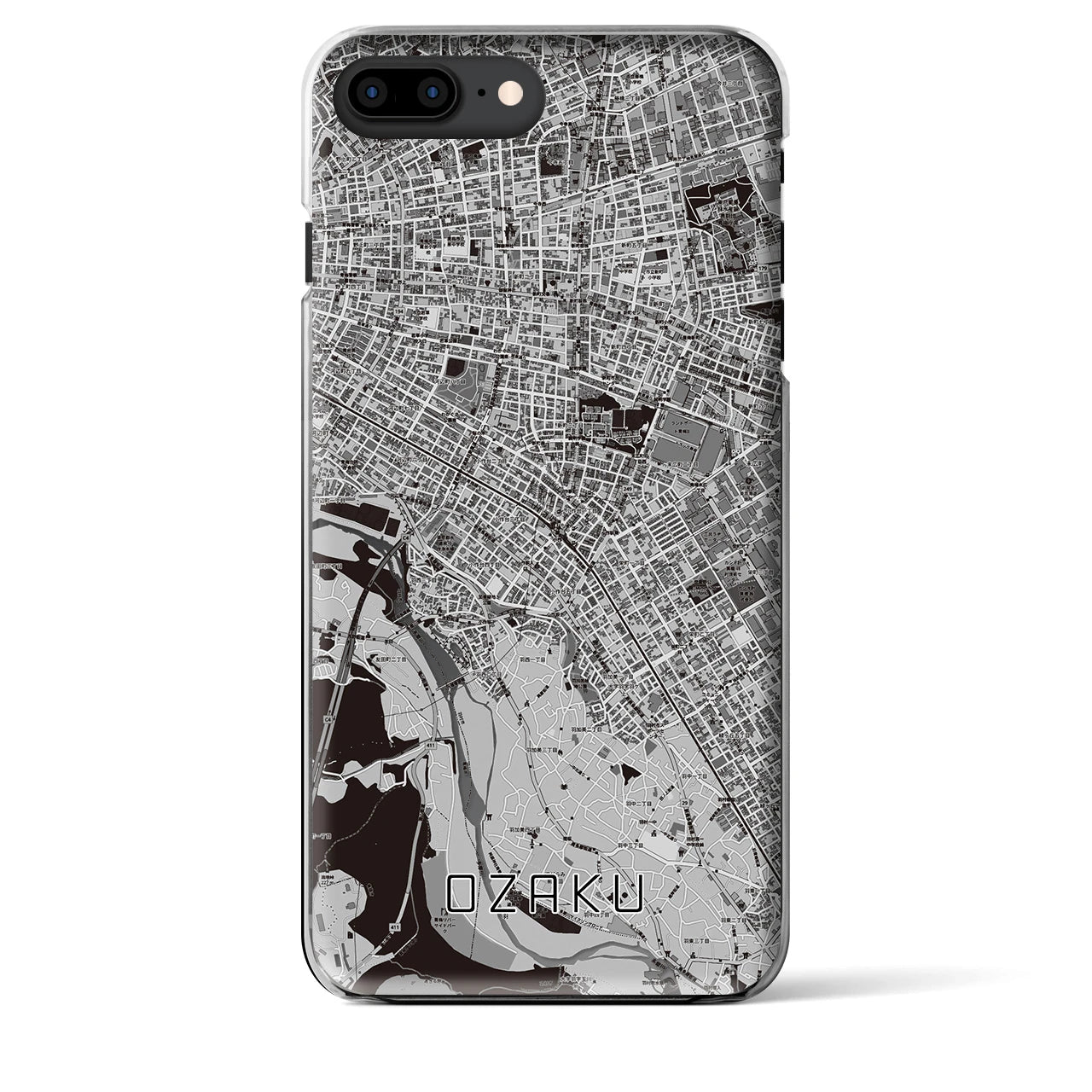 【小作(東京都)】地図柄iPhoneケース(クリアタイプ)
