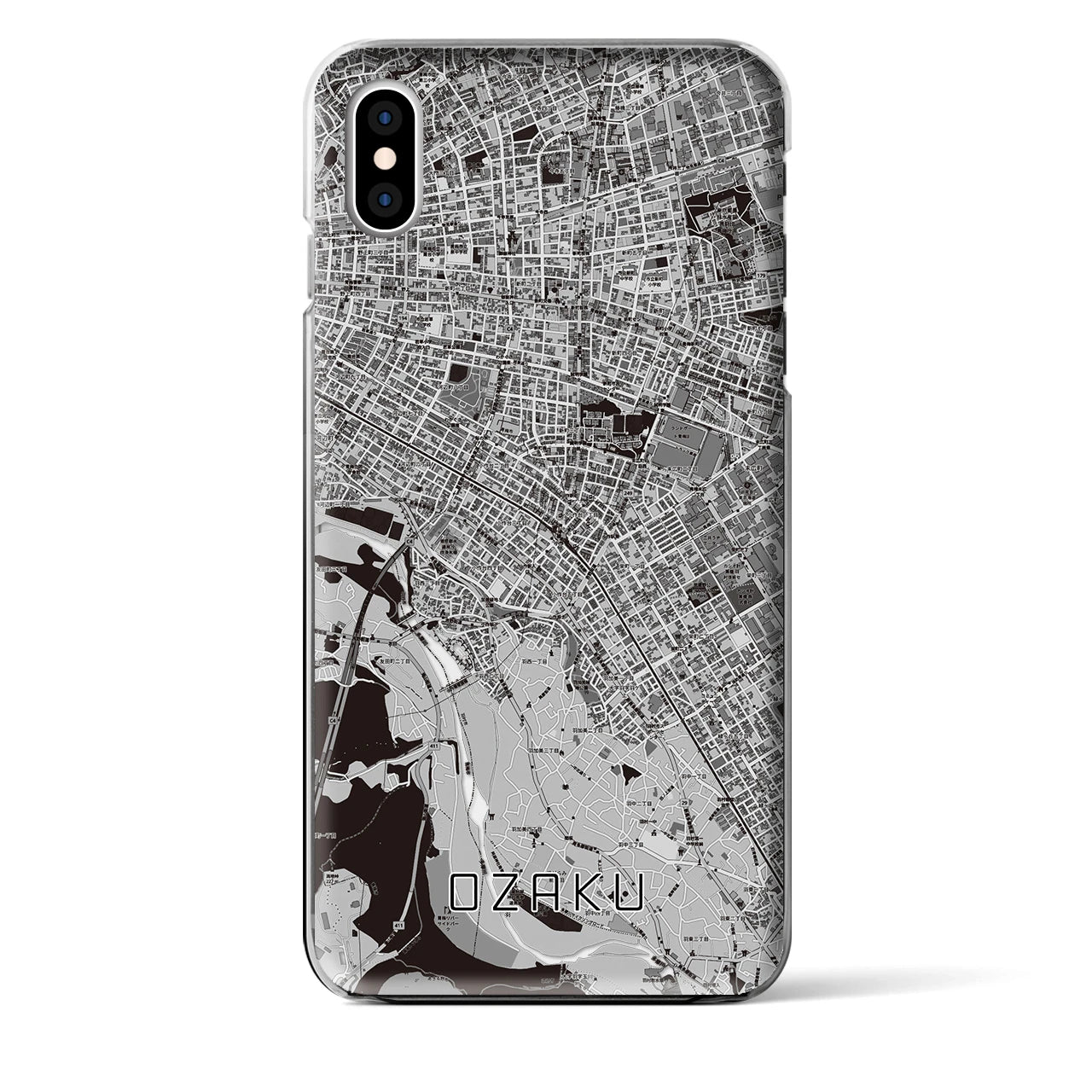 【小作(東京都)】地図柄iPhoneケース(クリアタイプ)