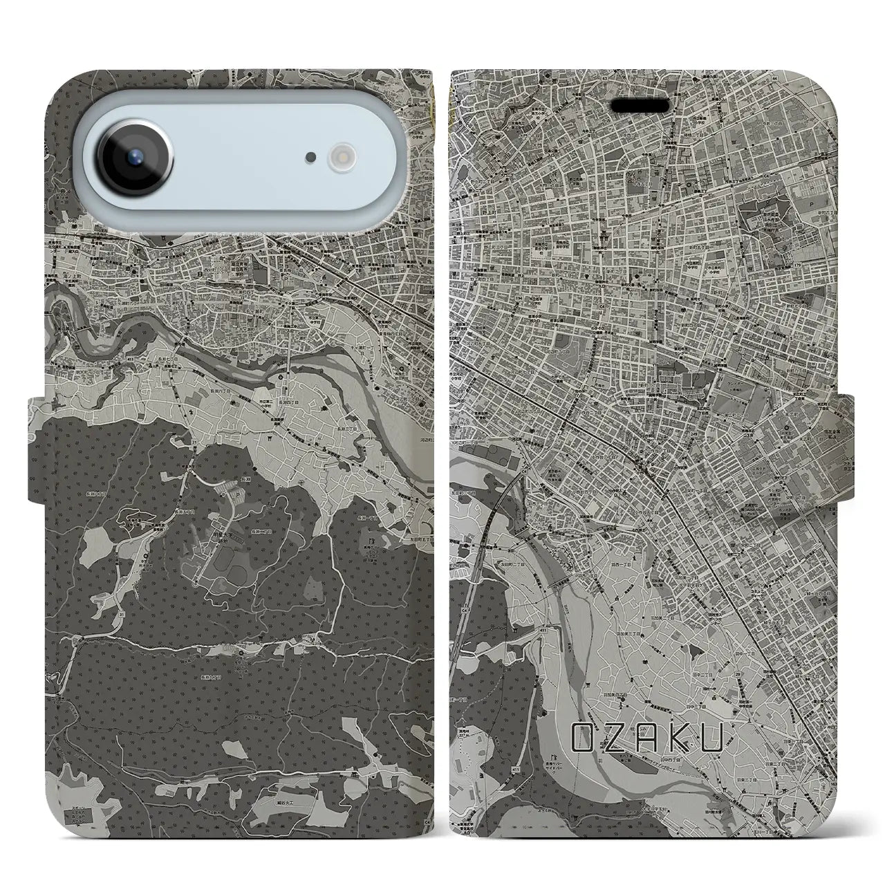 【小作(東京都)】地図柄iPhoneケース(手帳タイプ)