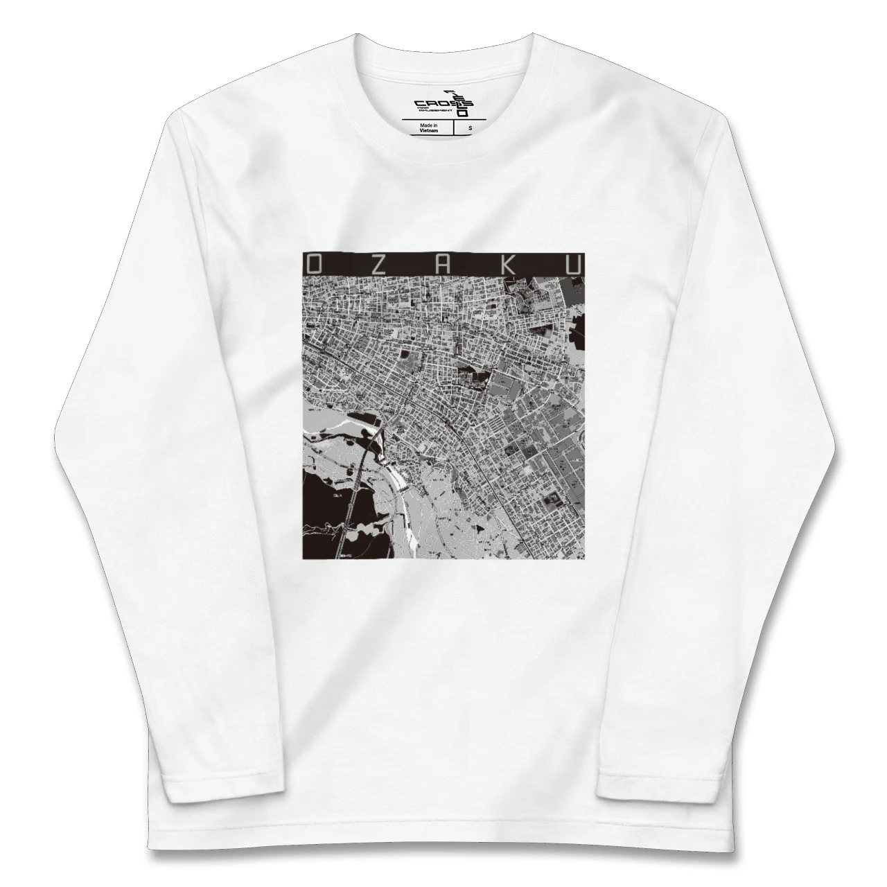 【小作(東京都)】地図柄ロングスリーブTシャツ