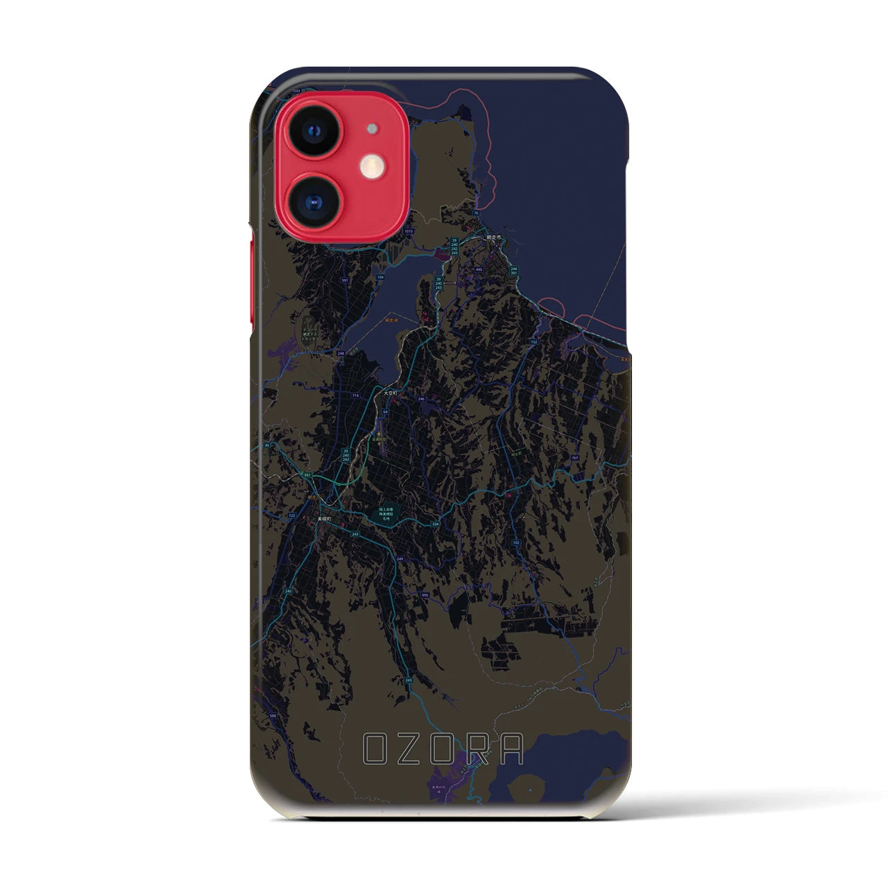 【大空(北海道)】地図柄iPhoneケース(バックカバータイプ)