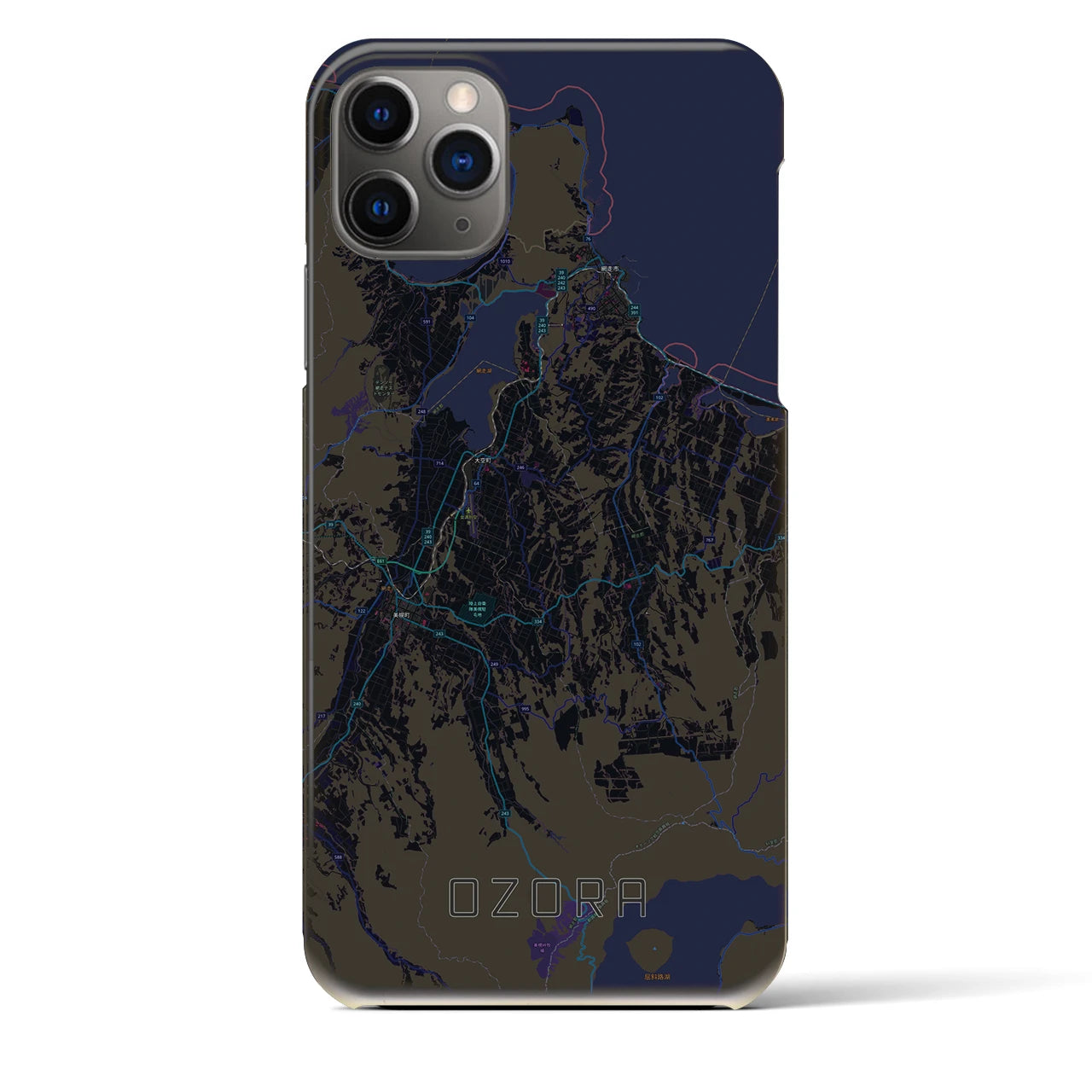 【大空(北海道)】地図柄iPhoneケース(バックカバータイプ)