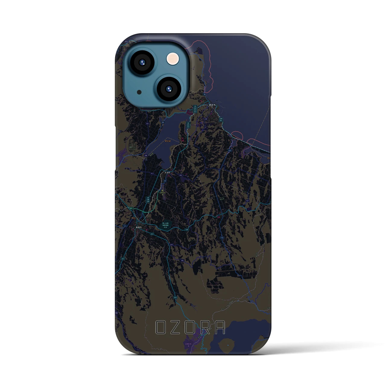 【大空(北海道)】地図柄iPhoneケース(バックカバータイプ)